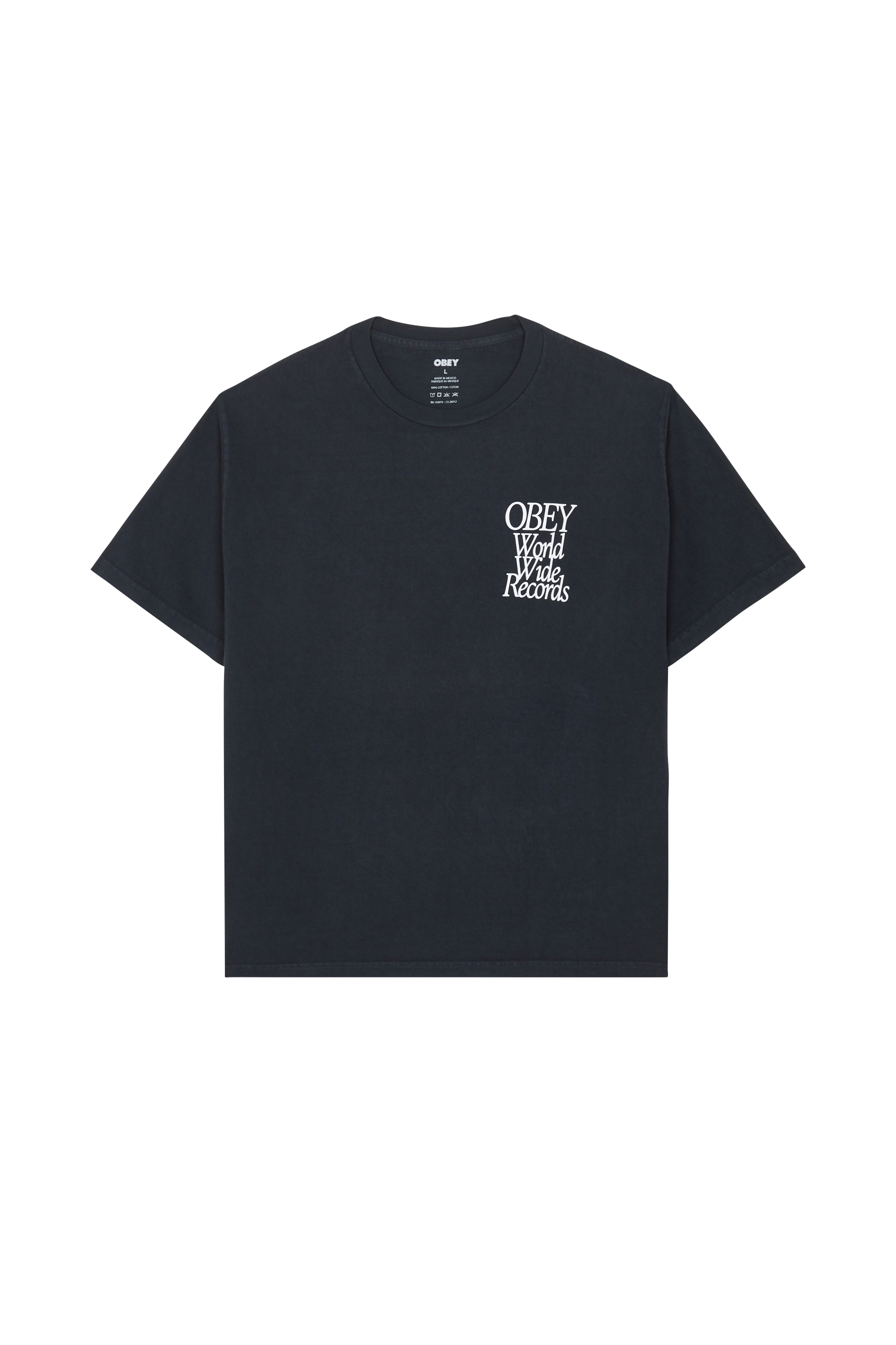 Regular-fit round-neck cotton T-shirt Black
