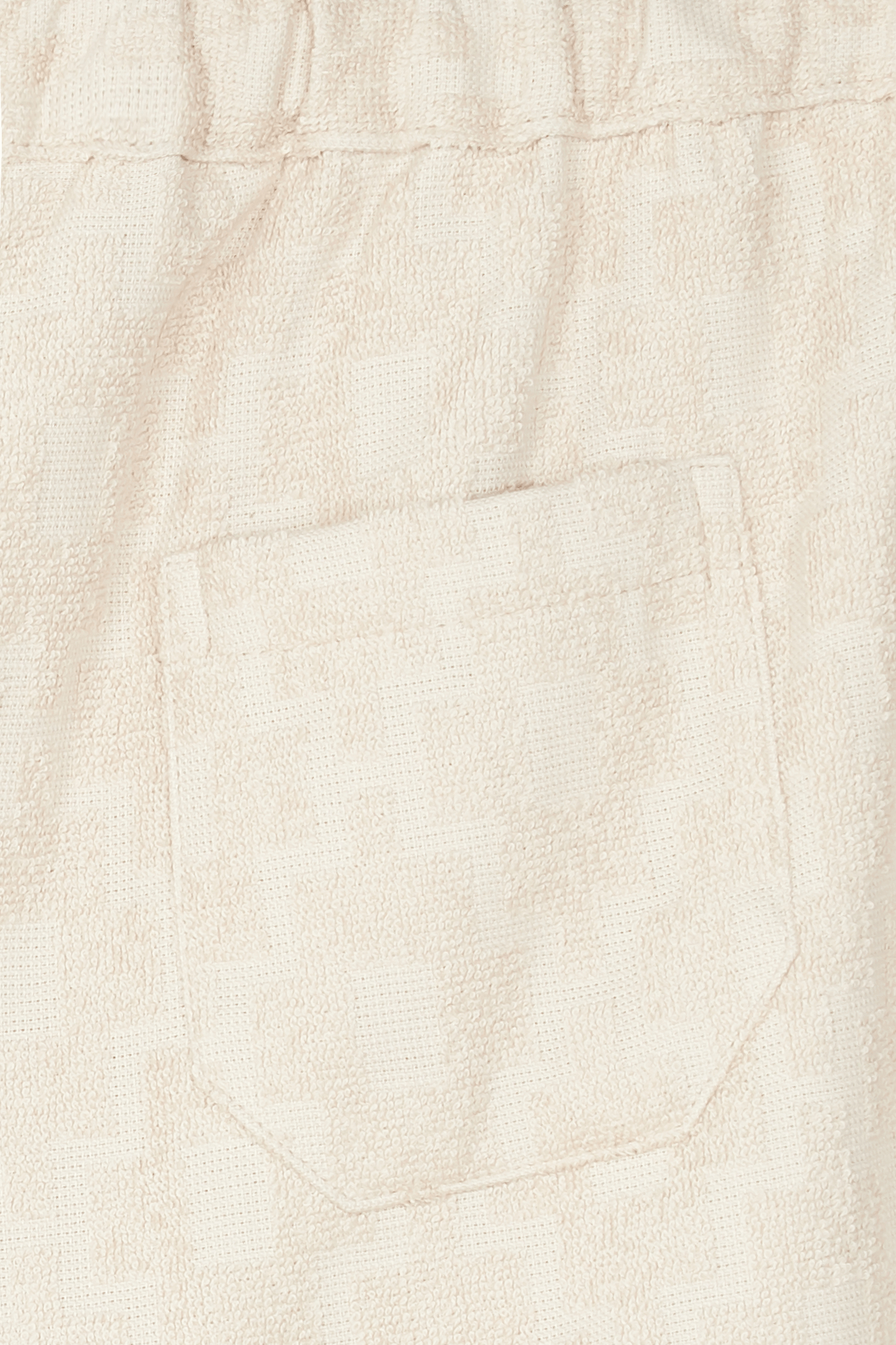 Short droit imprimé en coton  Beige