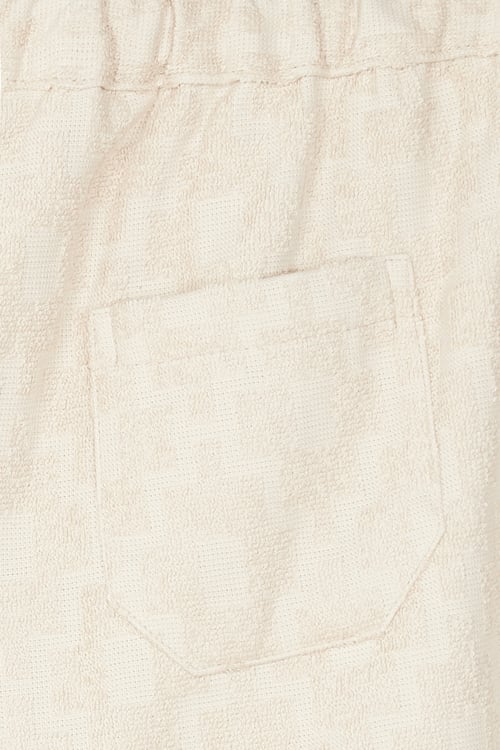 OAS COMPANY Printed cotton straight shorts Beige