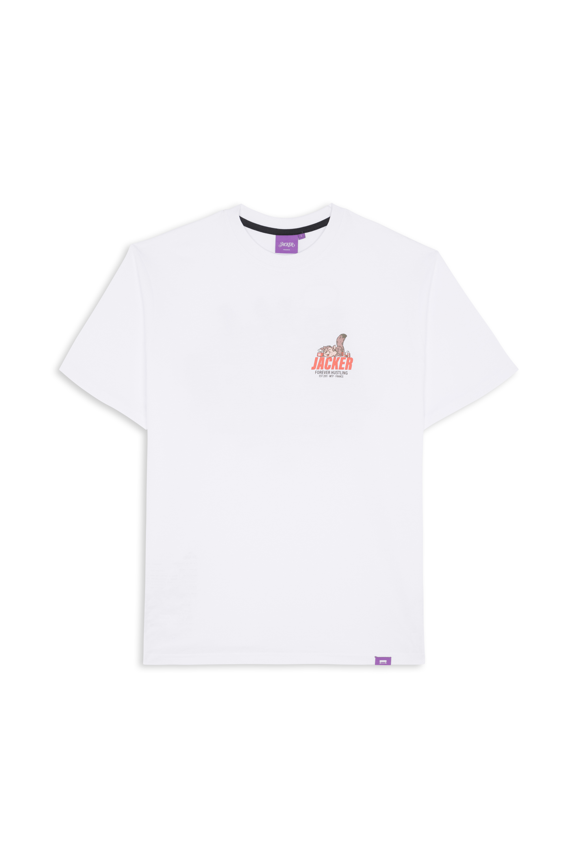 Regular-fit round-neck cotton T-shirt White