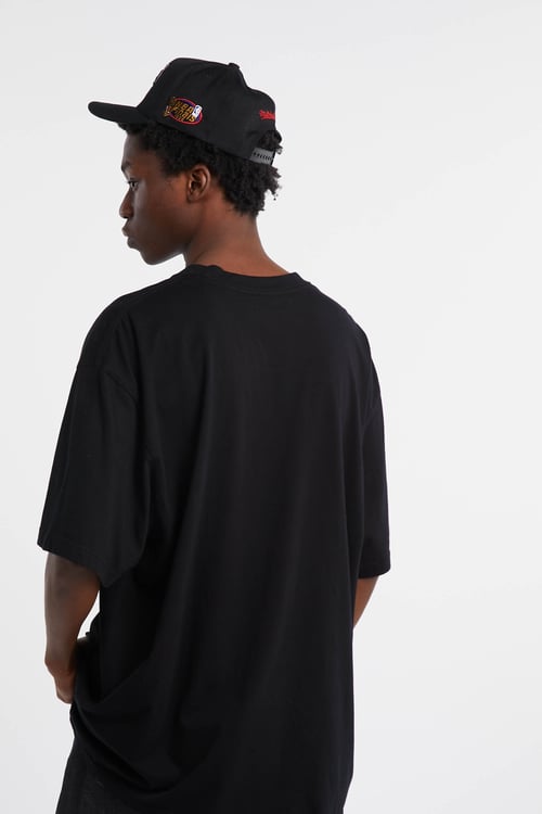 MITCHELL & NESS Regular-fit round-neck cotton T-shirt Black