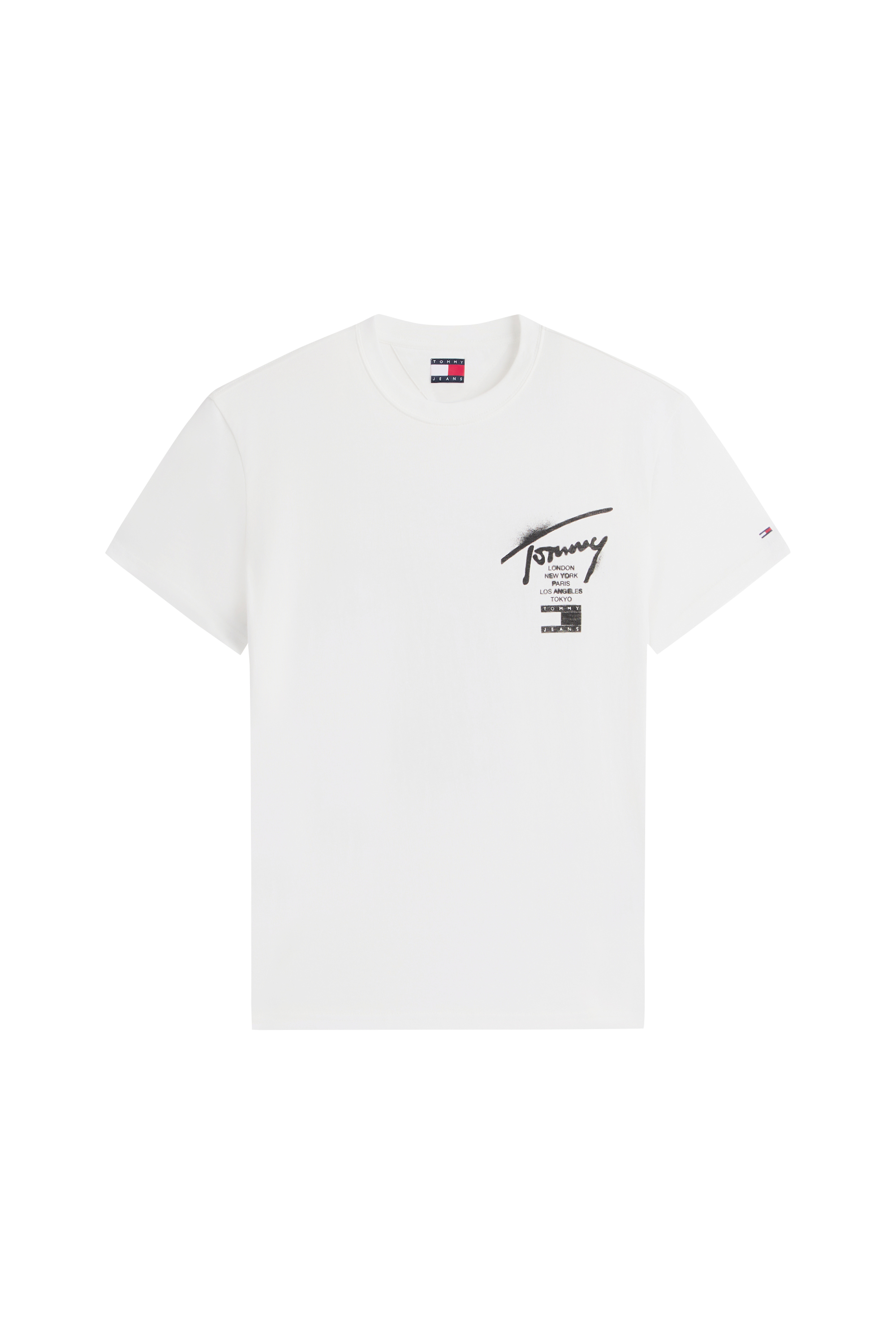 Regular-fit round-neck cotton T-shirt  Ecru