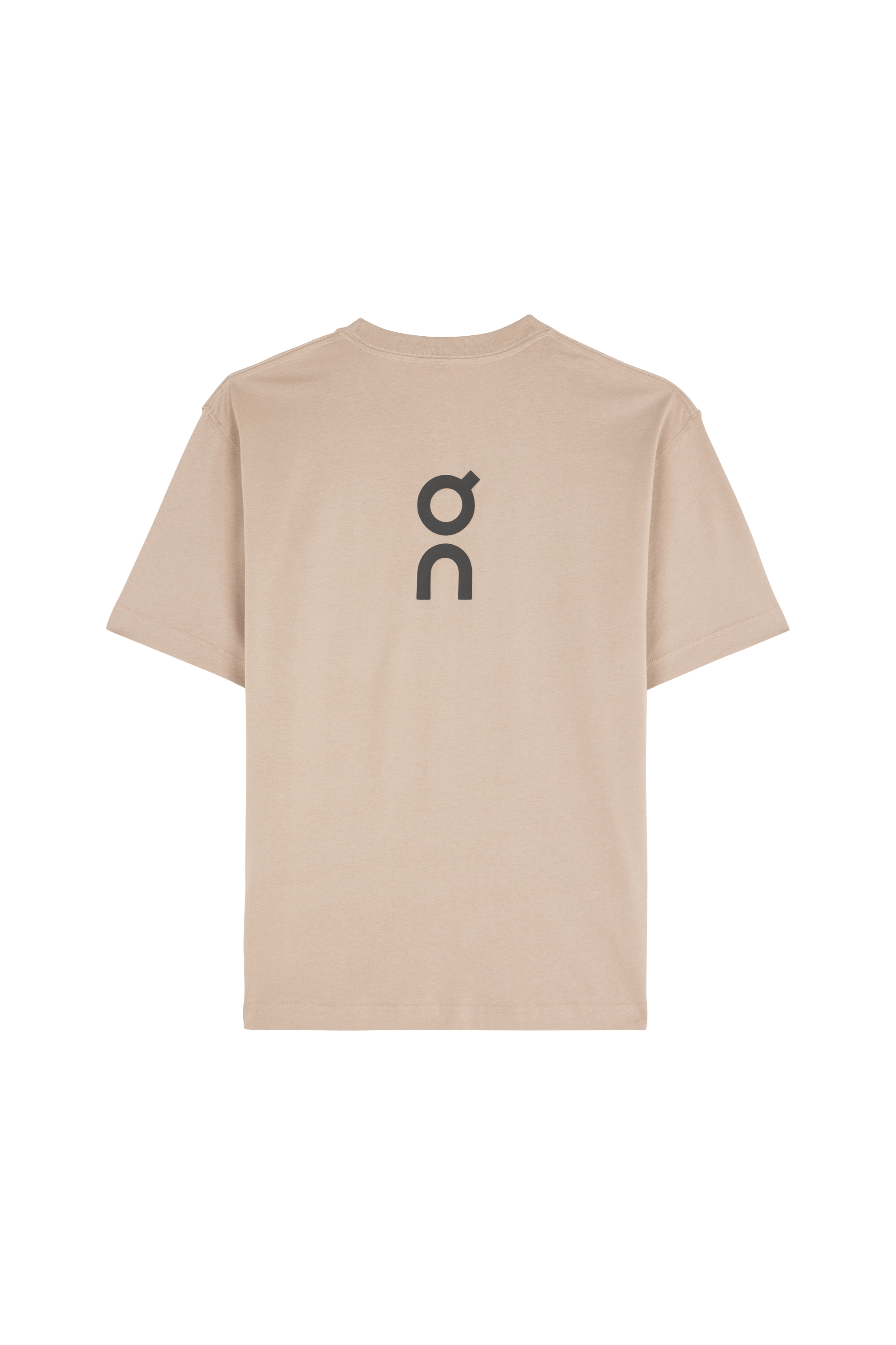 Regular-fit round-neck cotton T-shirt Brown