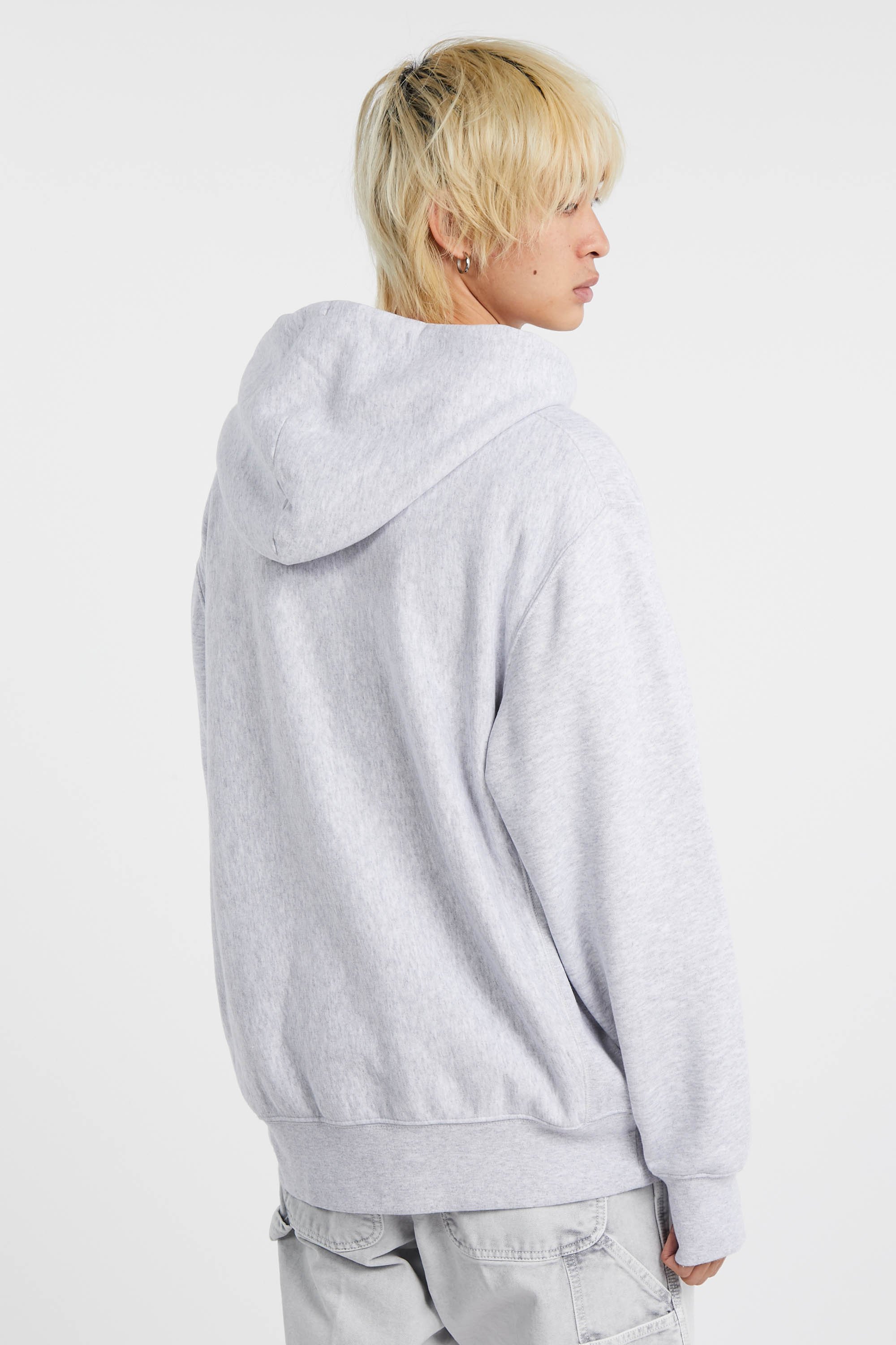Zippered hoodie Grey