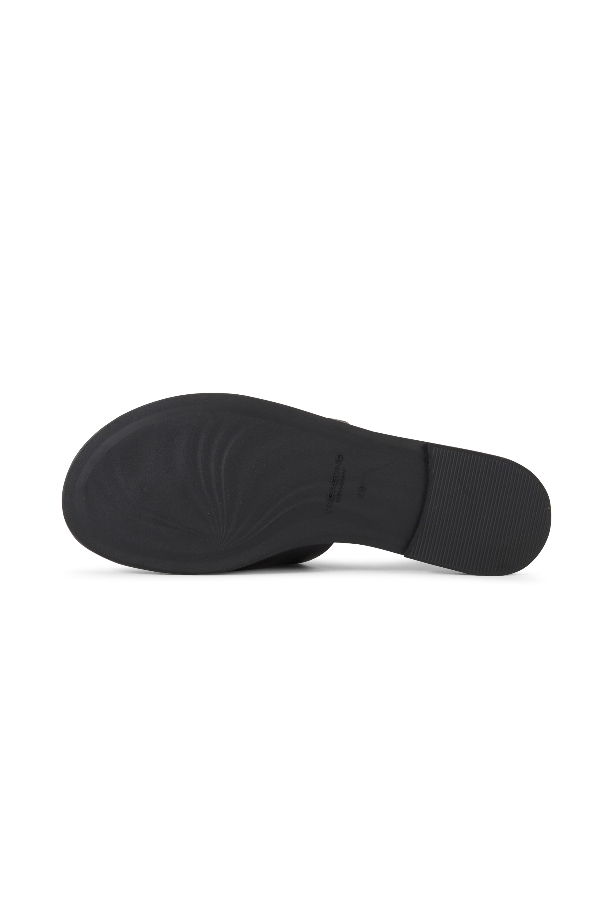 Flat furry sheepskin sandals Black
