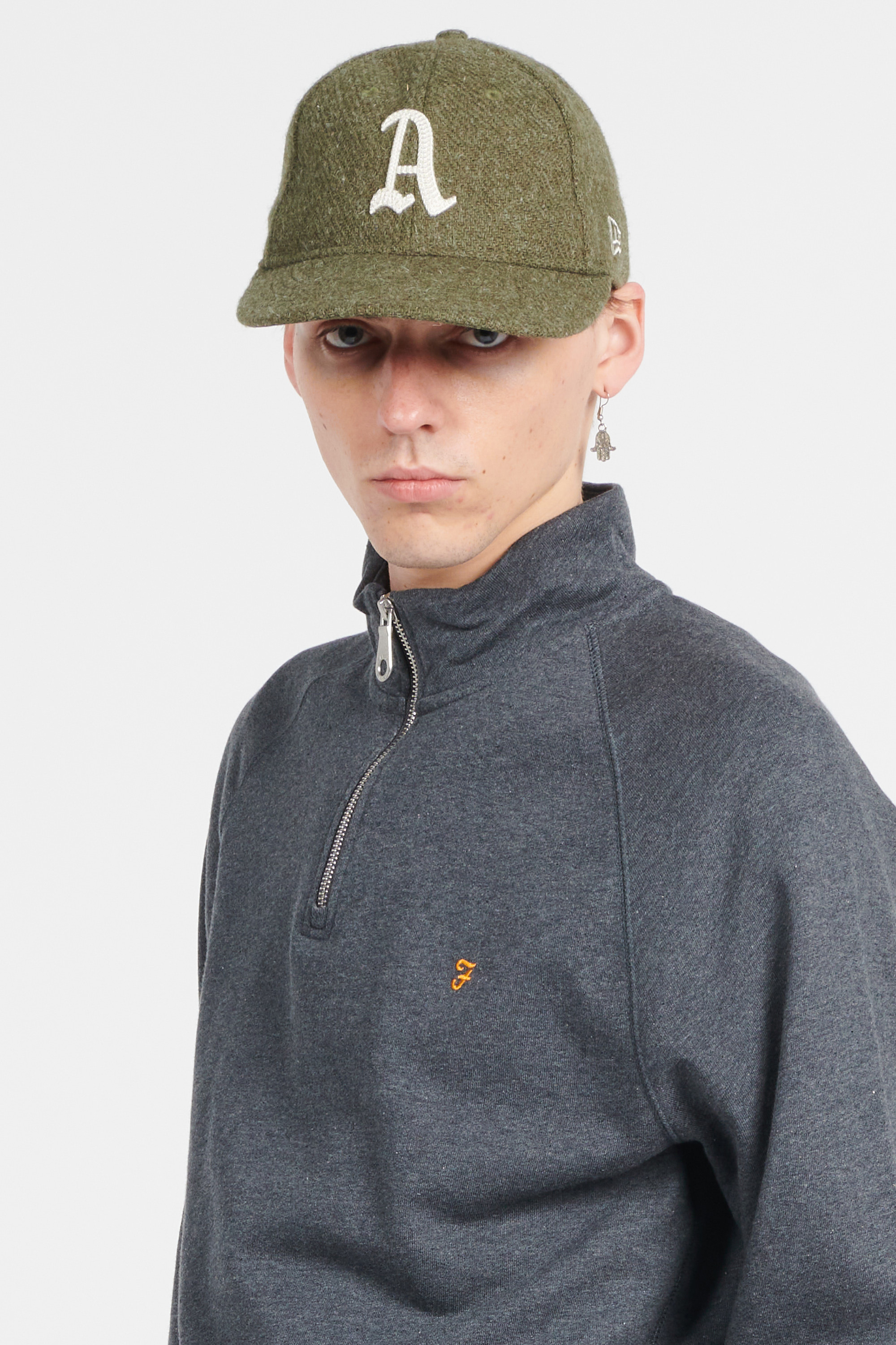 Slim-fit zip-up tracksuit top  Grey