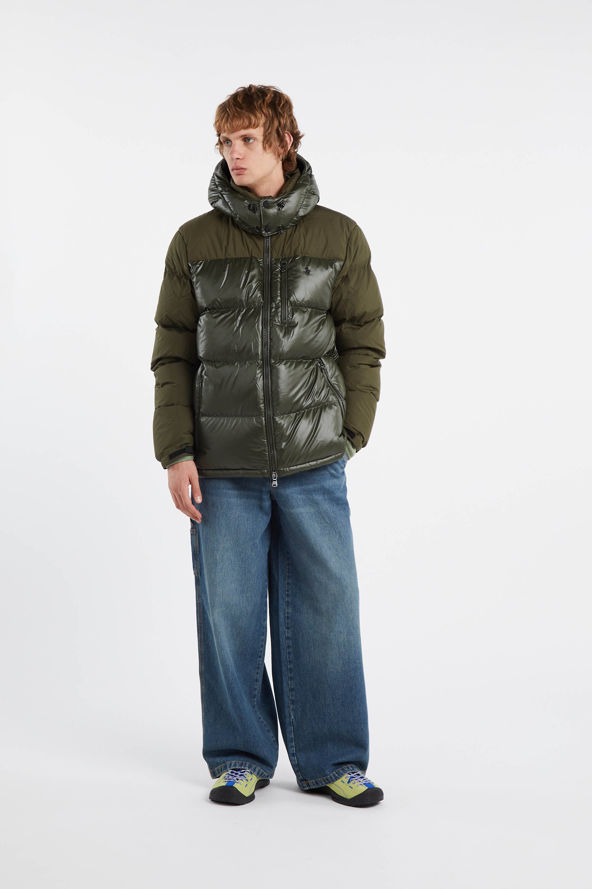 Lightweight quilted padded jacket with high neck POLO RALPH LAUREN Green