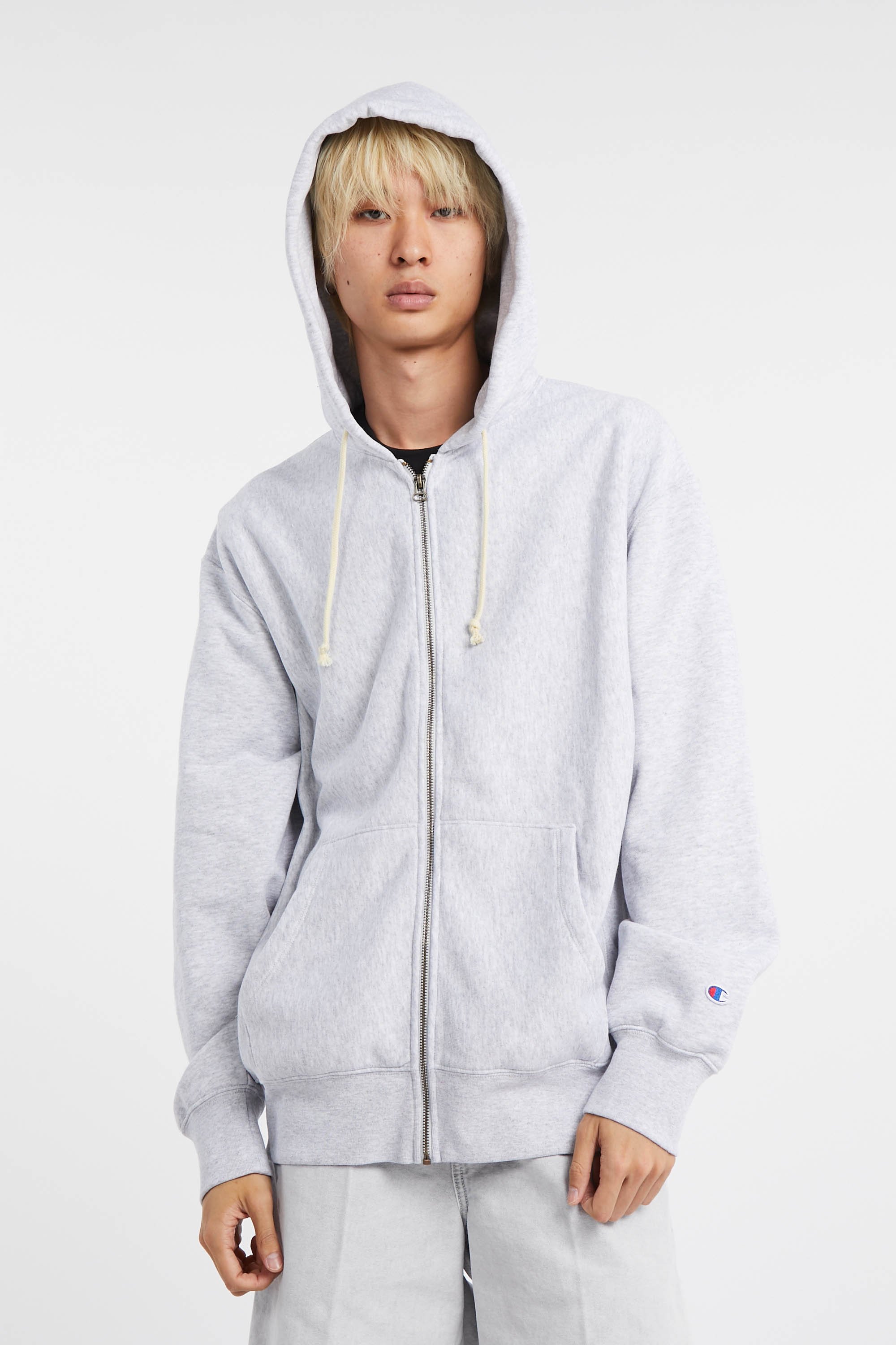 Zippered hoodie Grey