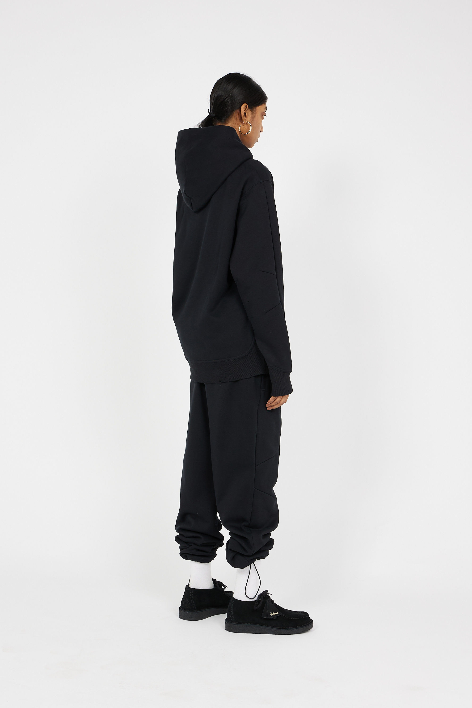 Heeled leather mid-calf boots Black