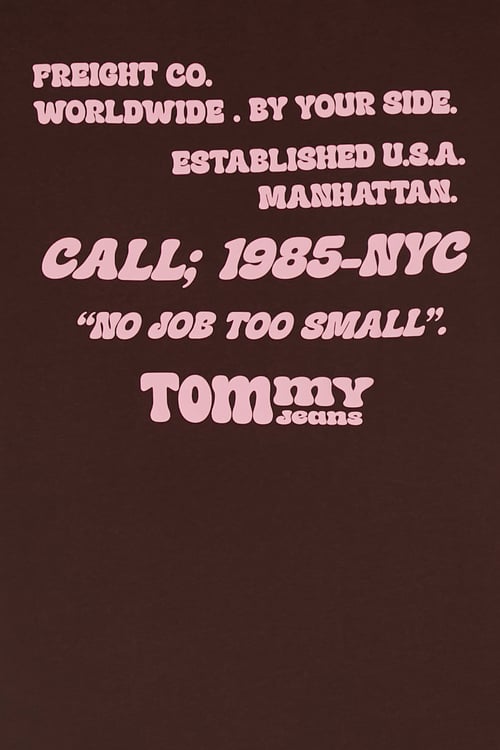 TOMMY JEANS Regular-fit round-neck cotton T-shirt Brown