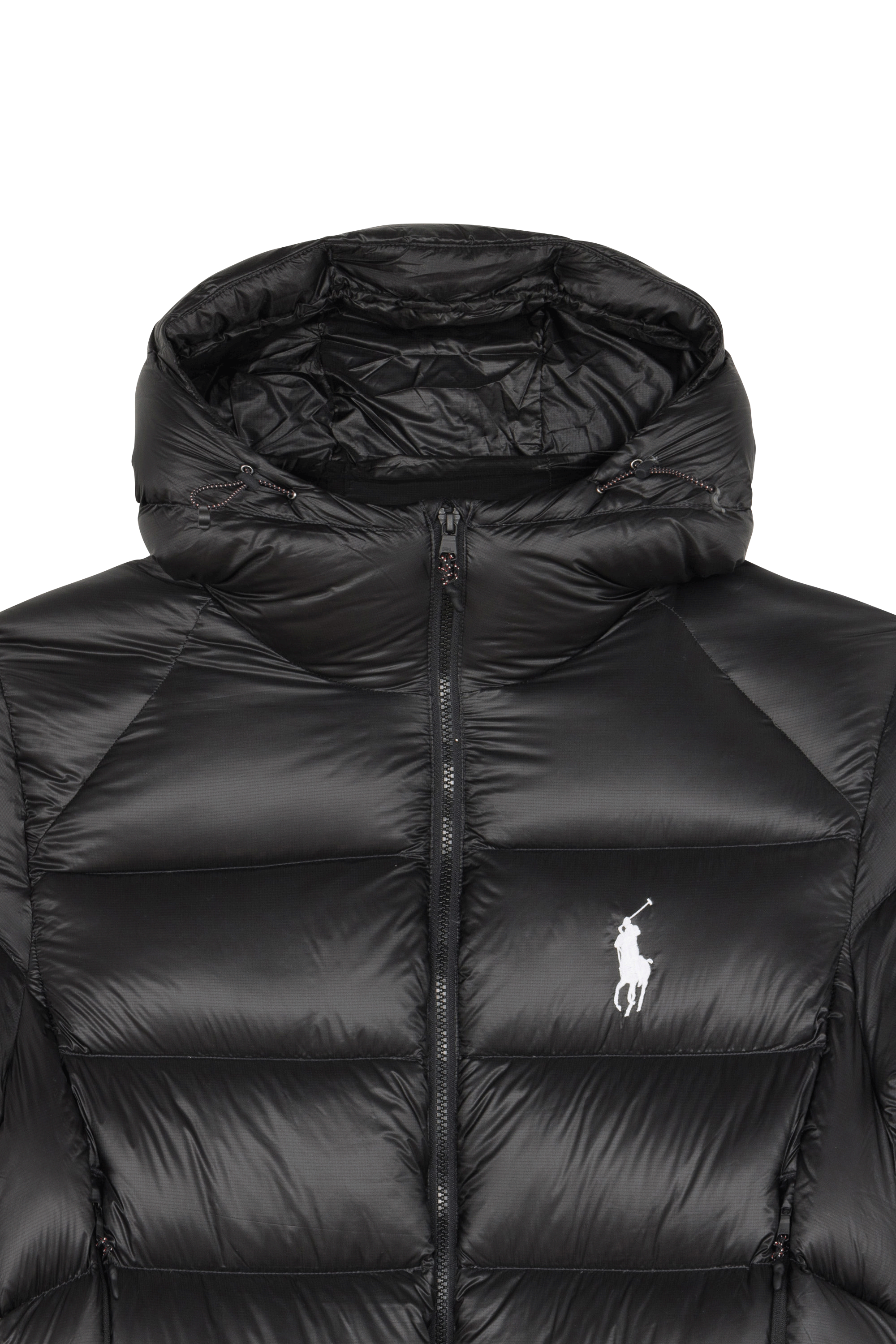 Lightweight quilted padded jacket with high neck Black