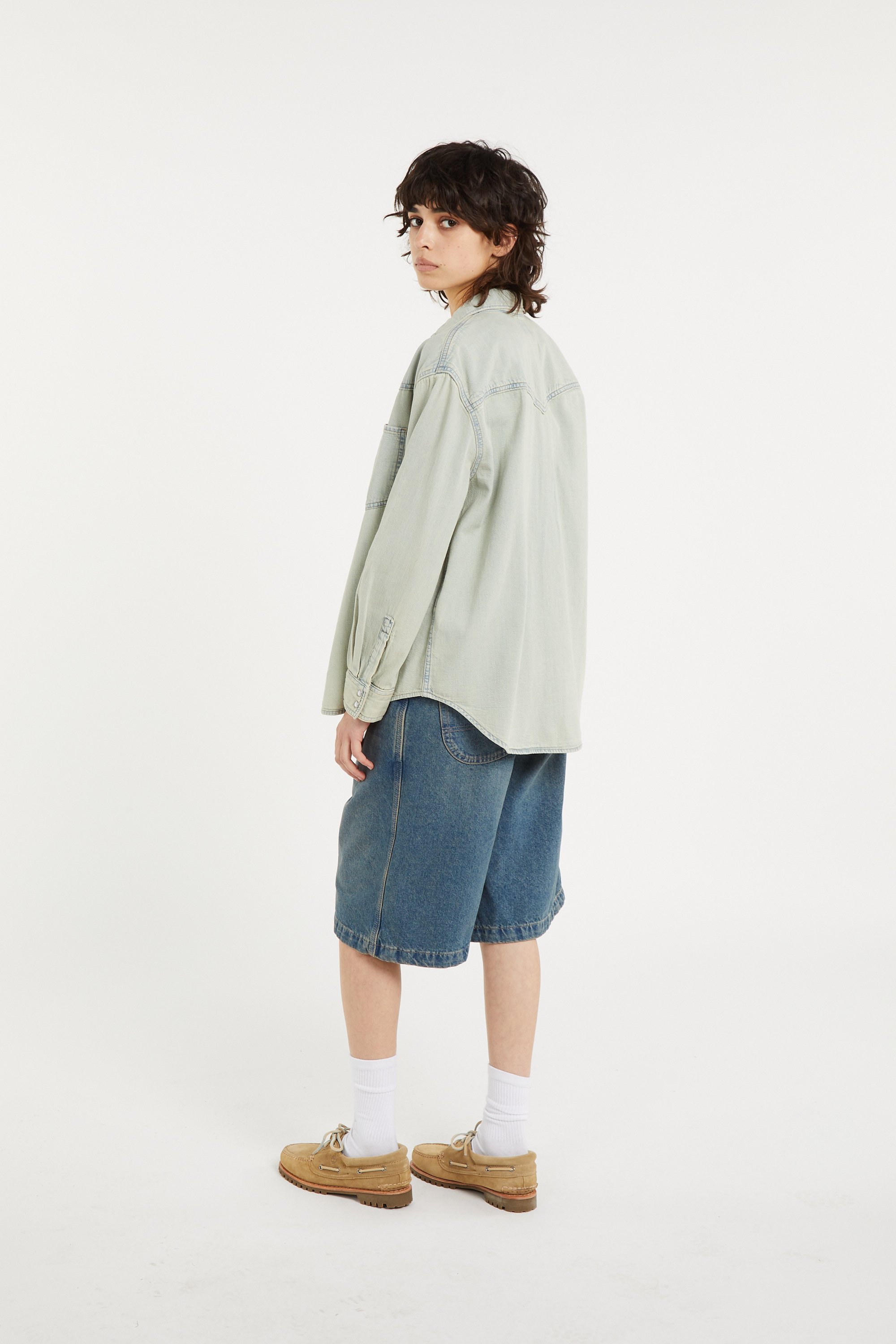 Chemise droite en jean délavé | Bleu LEVI'S Femme