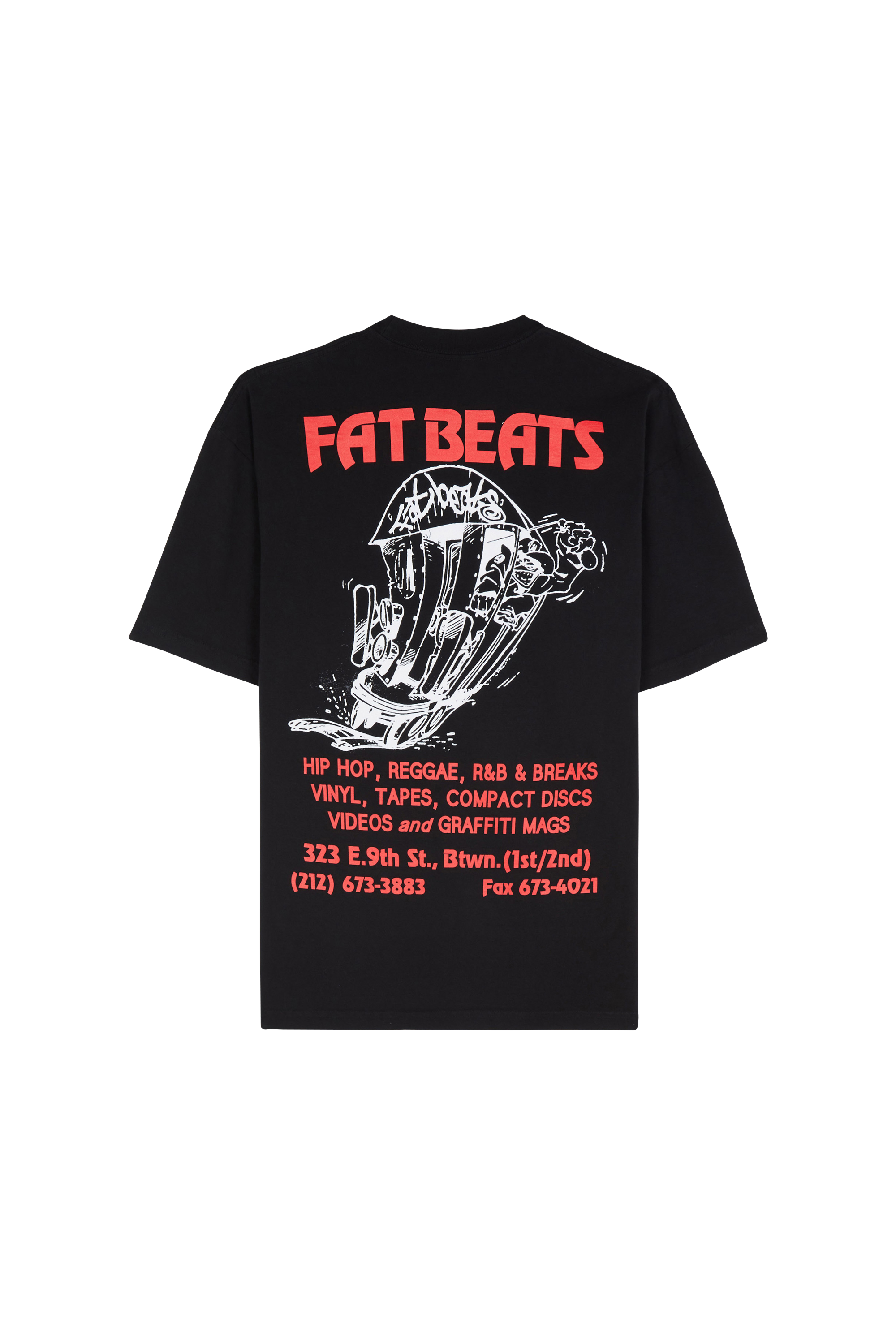 Regular-fit round-neck cotton T-shirt Black