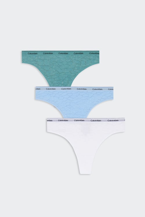 CALVIN KLEIN Lot de 3 tangas Bleu