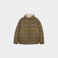 Puffer Jacket Reversible Silent Down Basin green