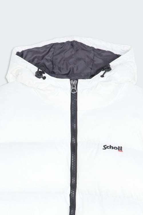SCHOTT Doudoune avec capuche Blanc