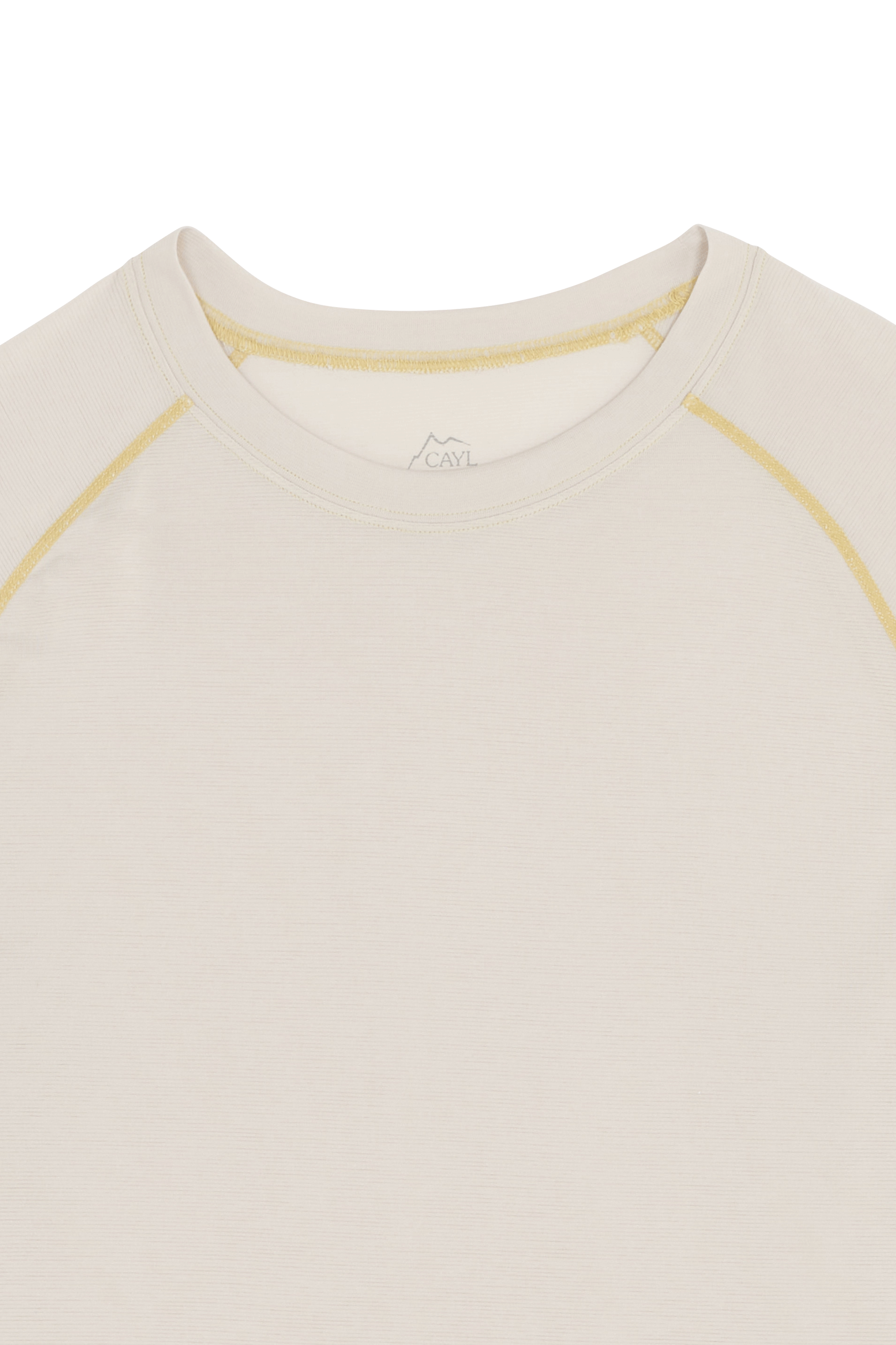 Regular-fit round-neck cotton T-shirt Beige