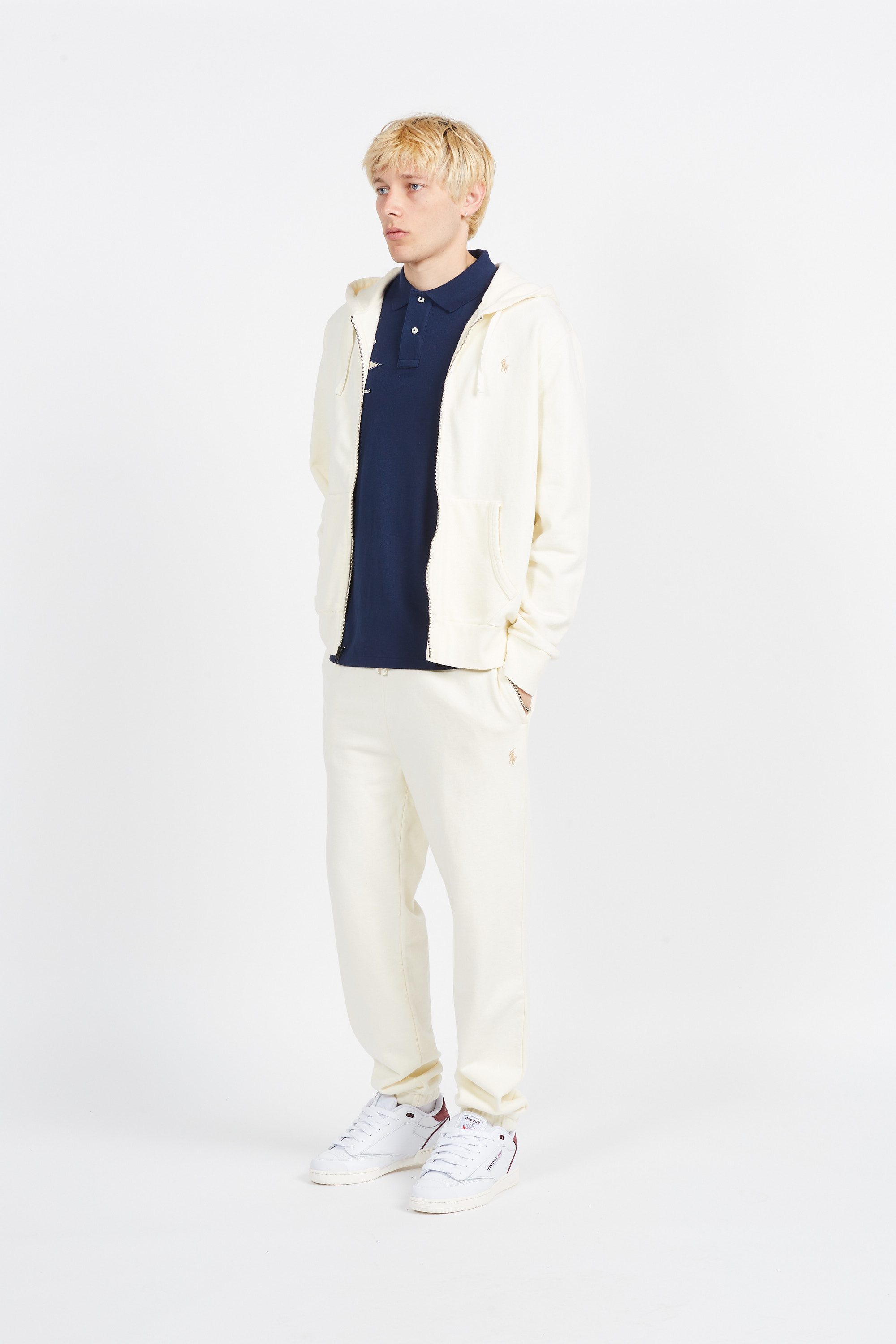 Zip-up sweatshirt Beige
