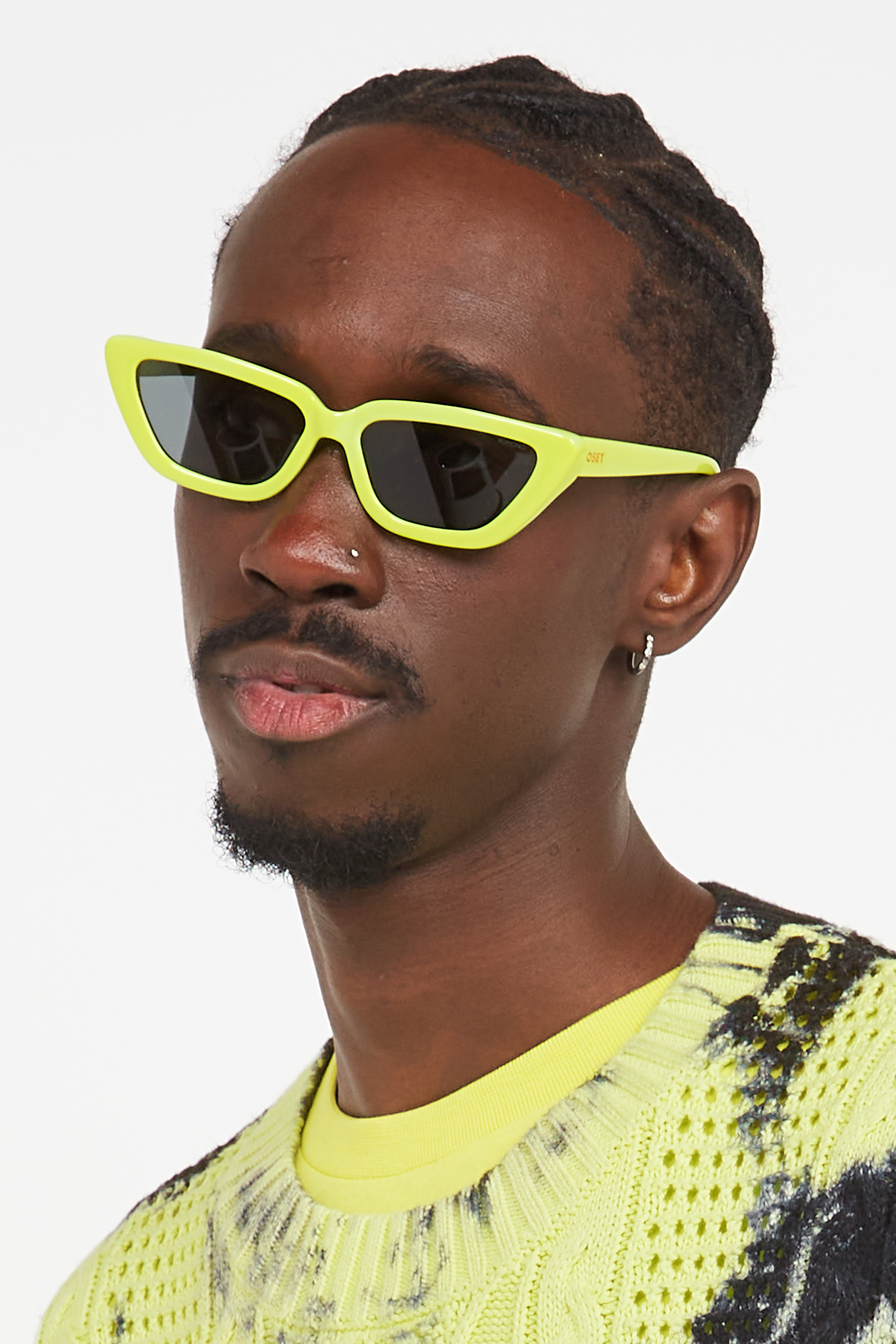 Lunettes de soleil papillon teintées Vert
