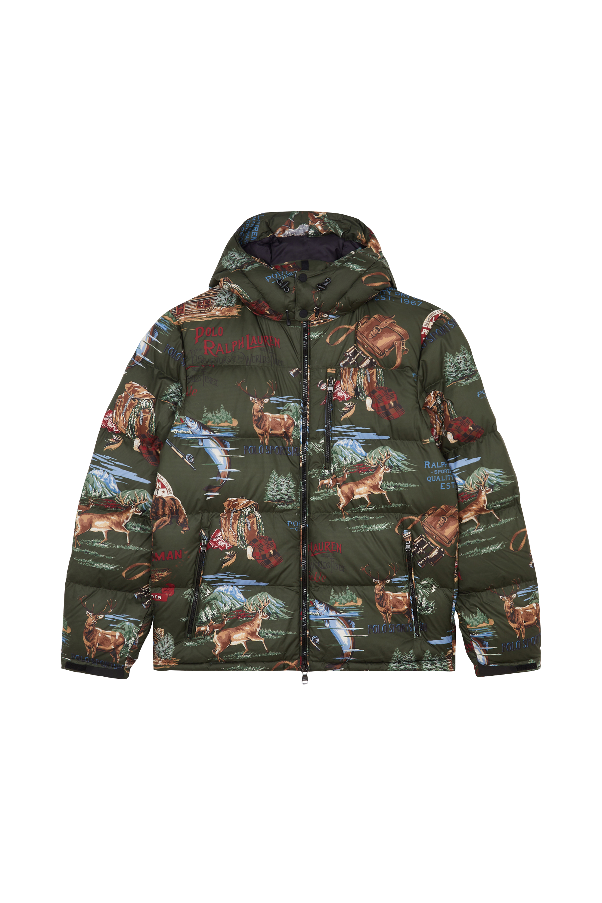 Lightweight quilted padded jacket with high neck Khaki