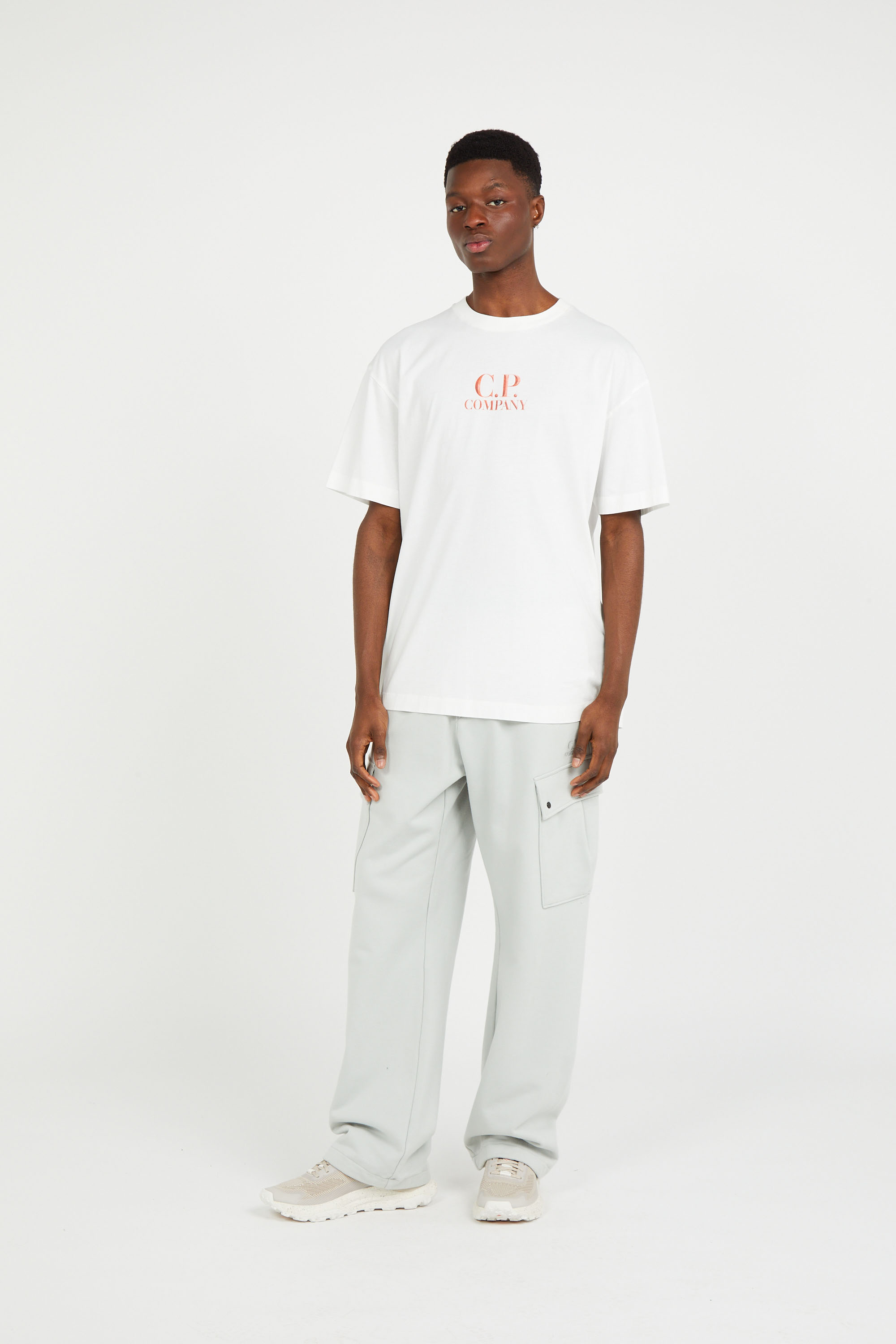Regular-fit round-neck cotton T-shirt White
