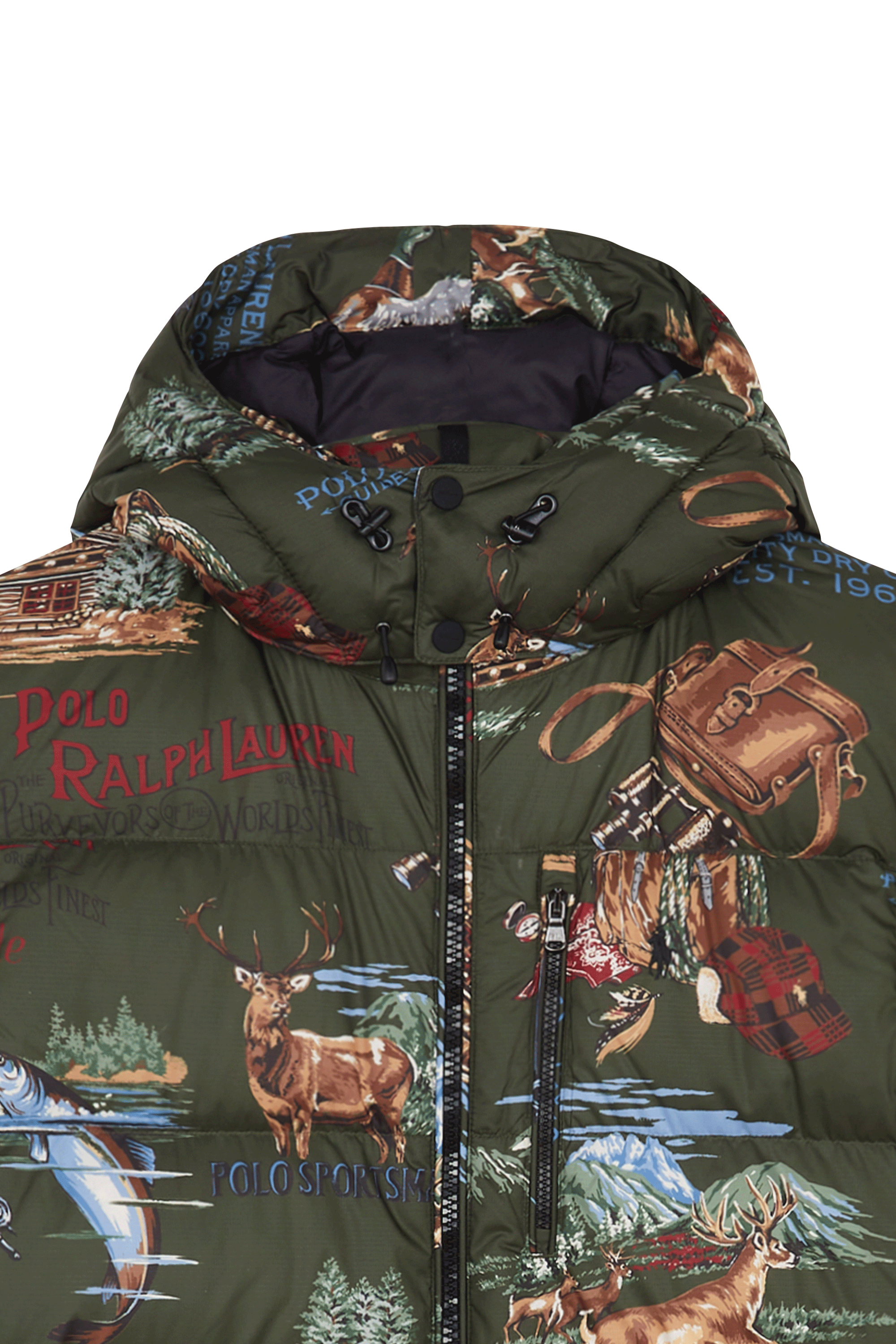 Lightweight quilted padded jacket with high neck Khaki