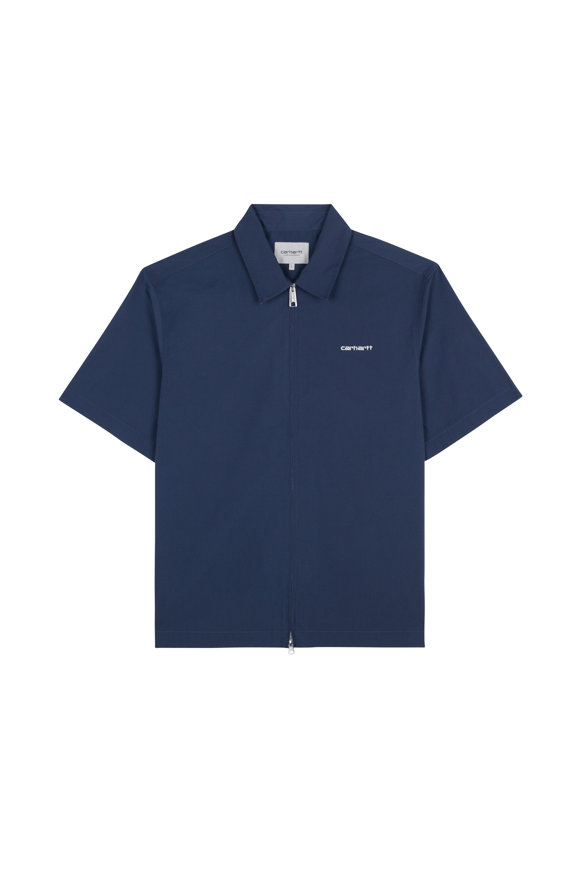 Chemise S/S Postal Zip Shirt Blue / wax