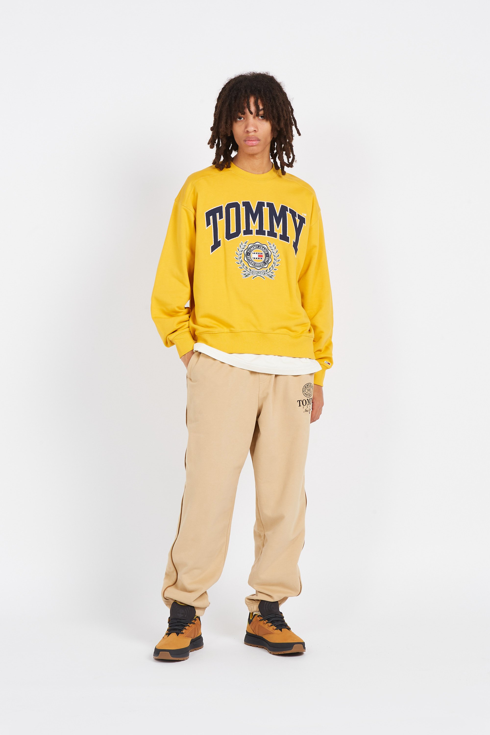 Sweatshirt Jaune Tommy pares Jeans SlocogShops Homme