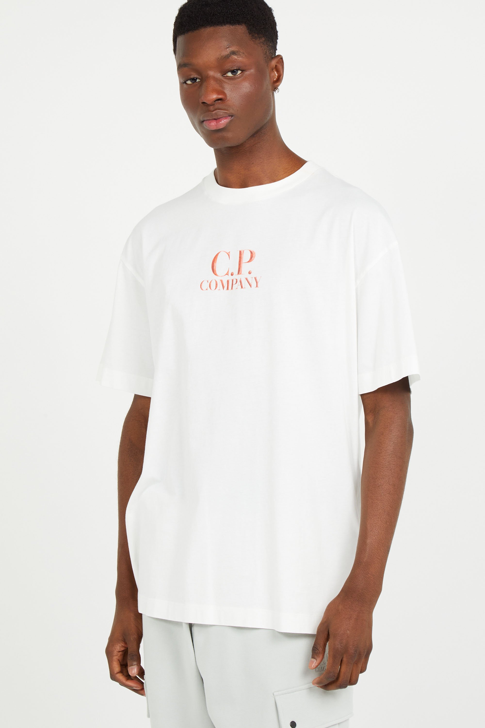 Tシャツ・カットソー C.P. COMPANY Men T-shirt White 19CMTS132A006374G 103 C.P. COMPANY: T-shirt men - White | C.P. Company t-shirt