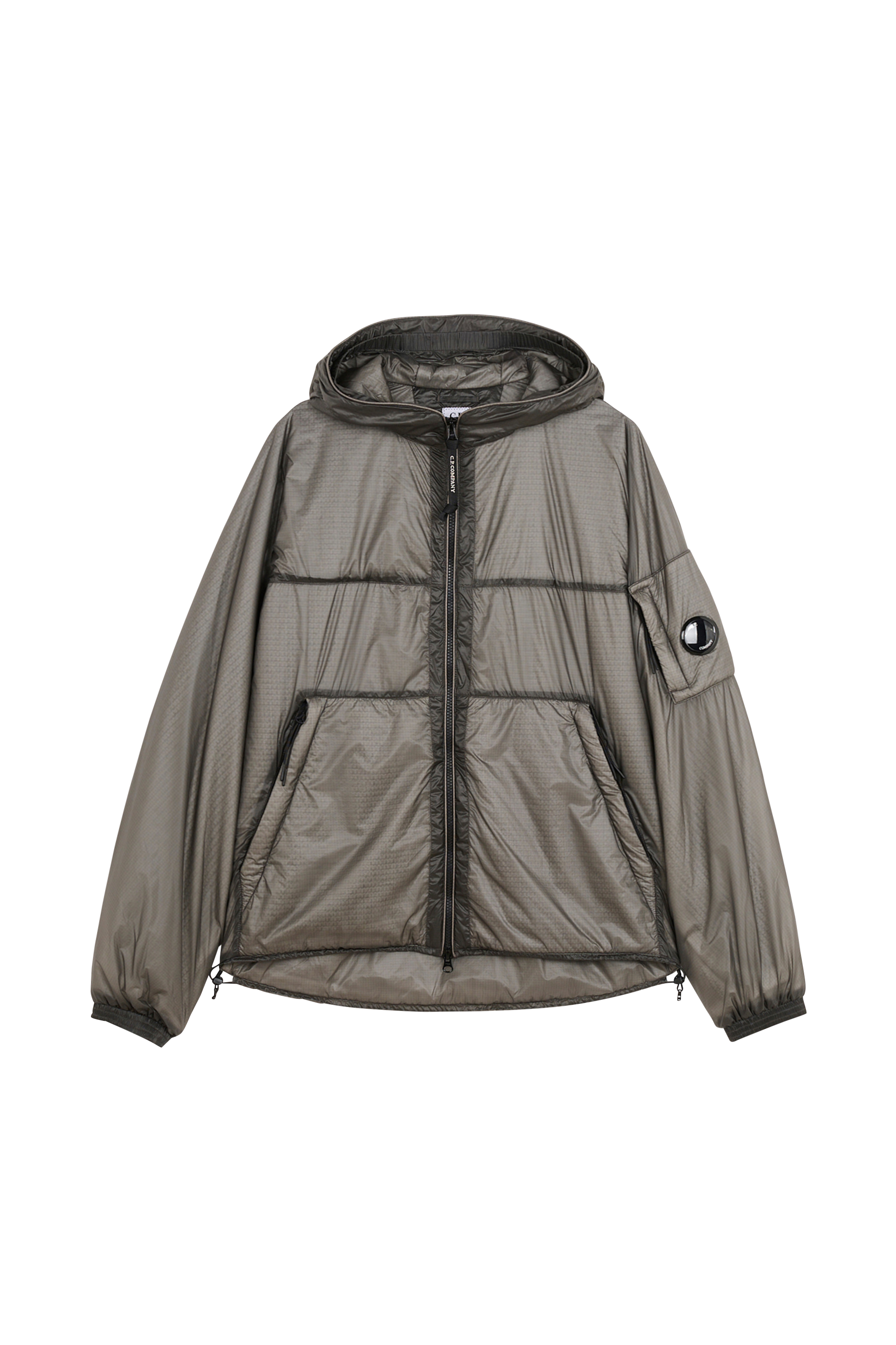 Lightweight quilted padded jacket with high neck Grey