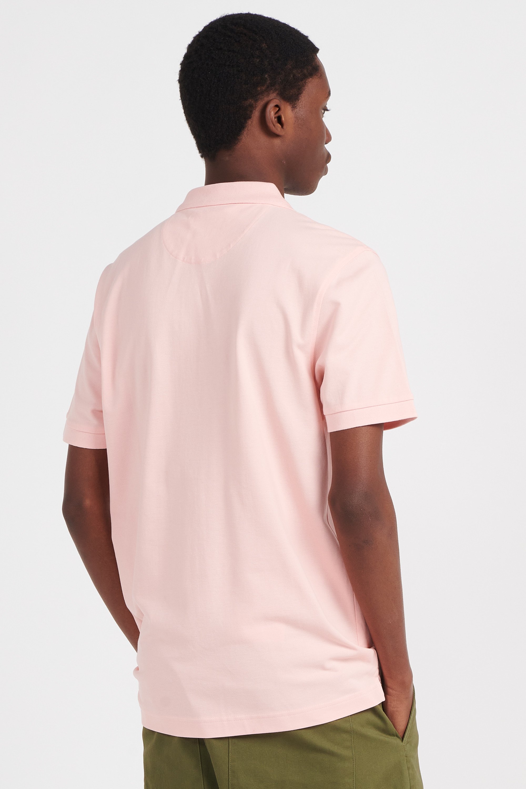 Polo à manches courtes en coton bio  Rose