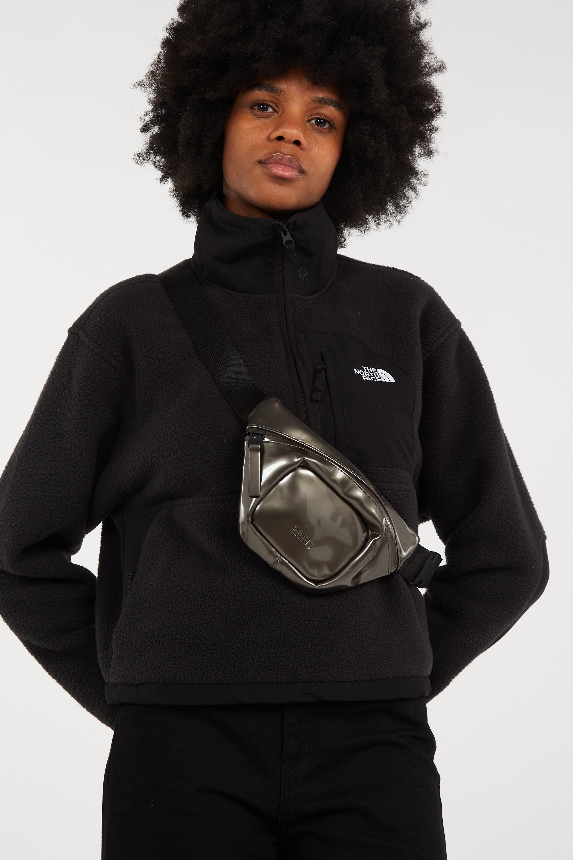 Canvas waist bag Silver