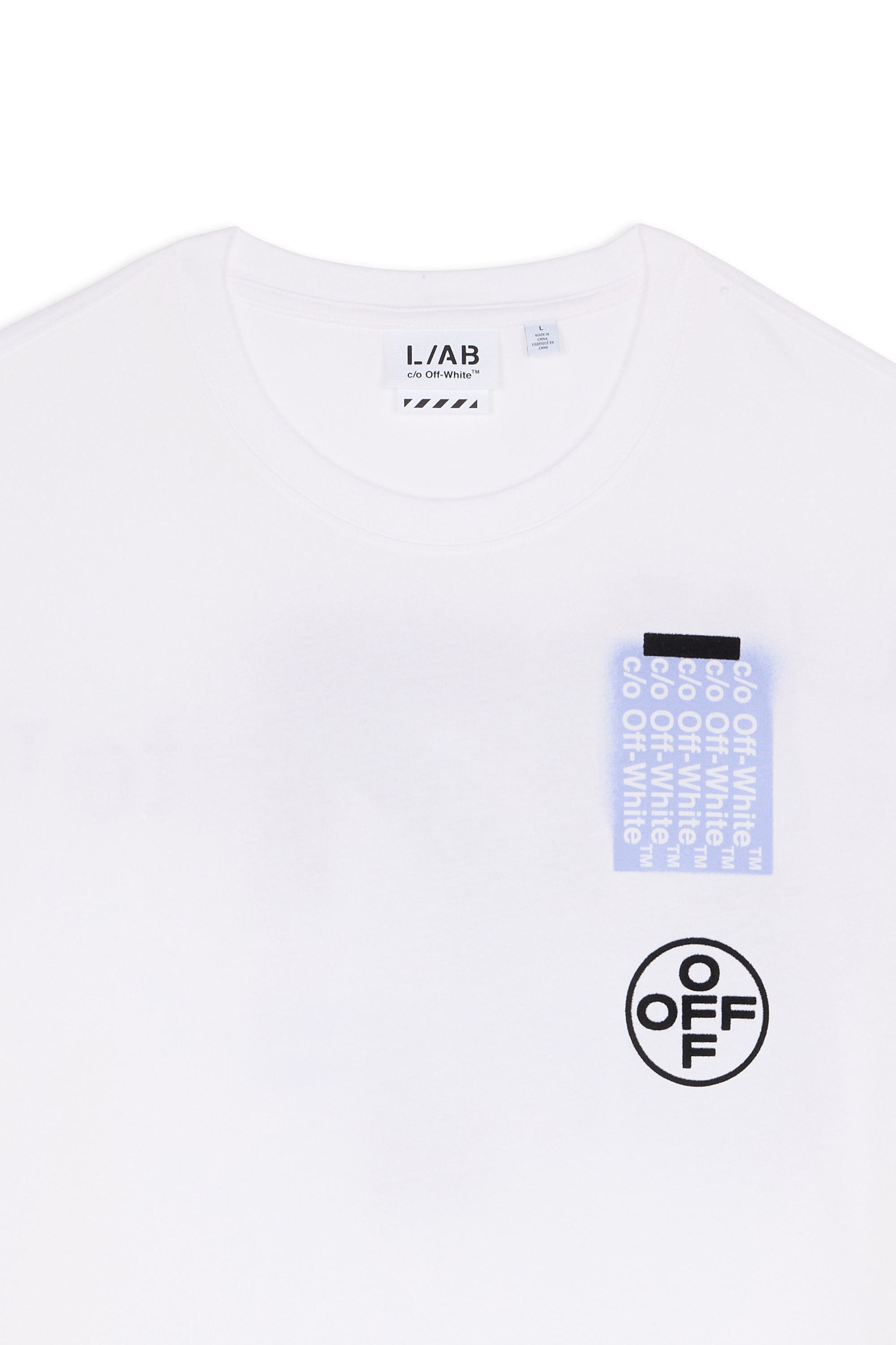 Regular-fit round-neck cotton T-shirt | White OFF WHITE LAB Men
