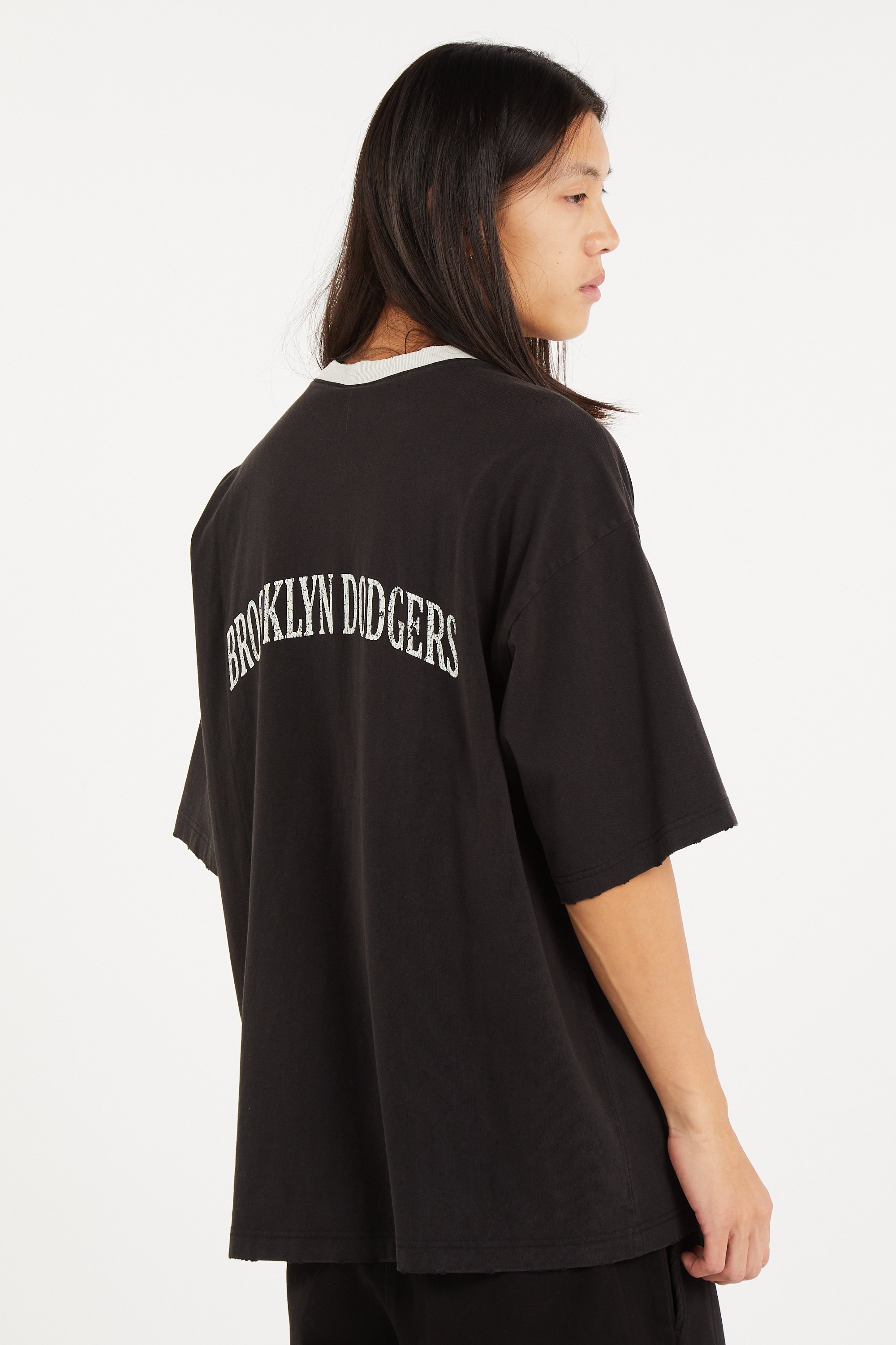 Regular-fit round-neck cotton T-shirt | Black CHAMPION Men