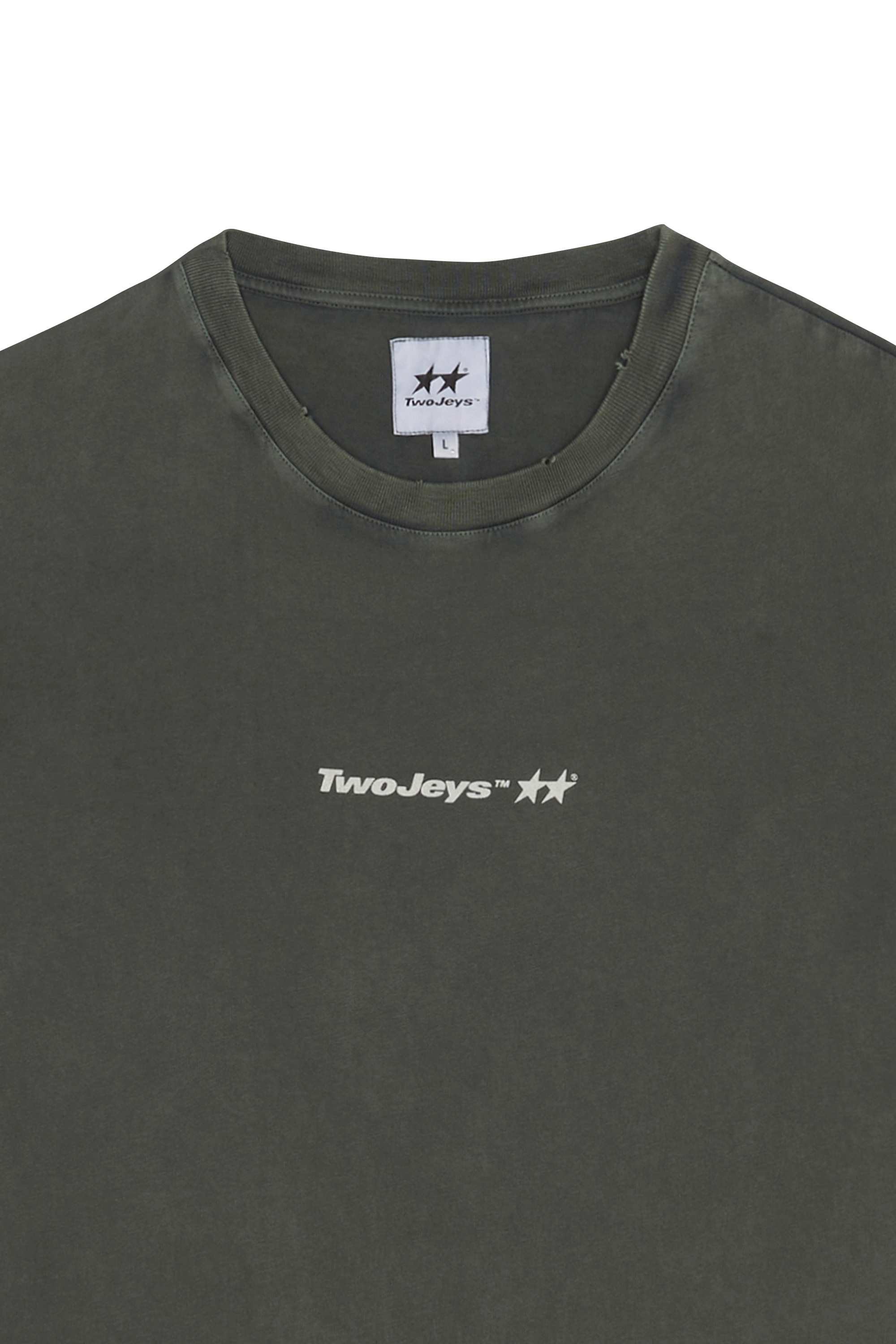 Regular-fit round-neck cotton T-shirt | Green TWOJEYS Men