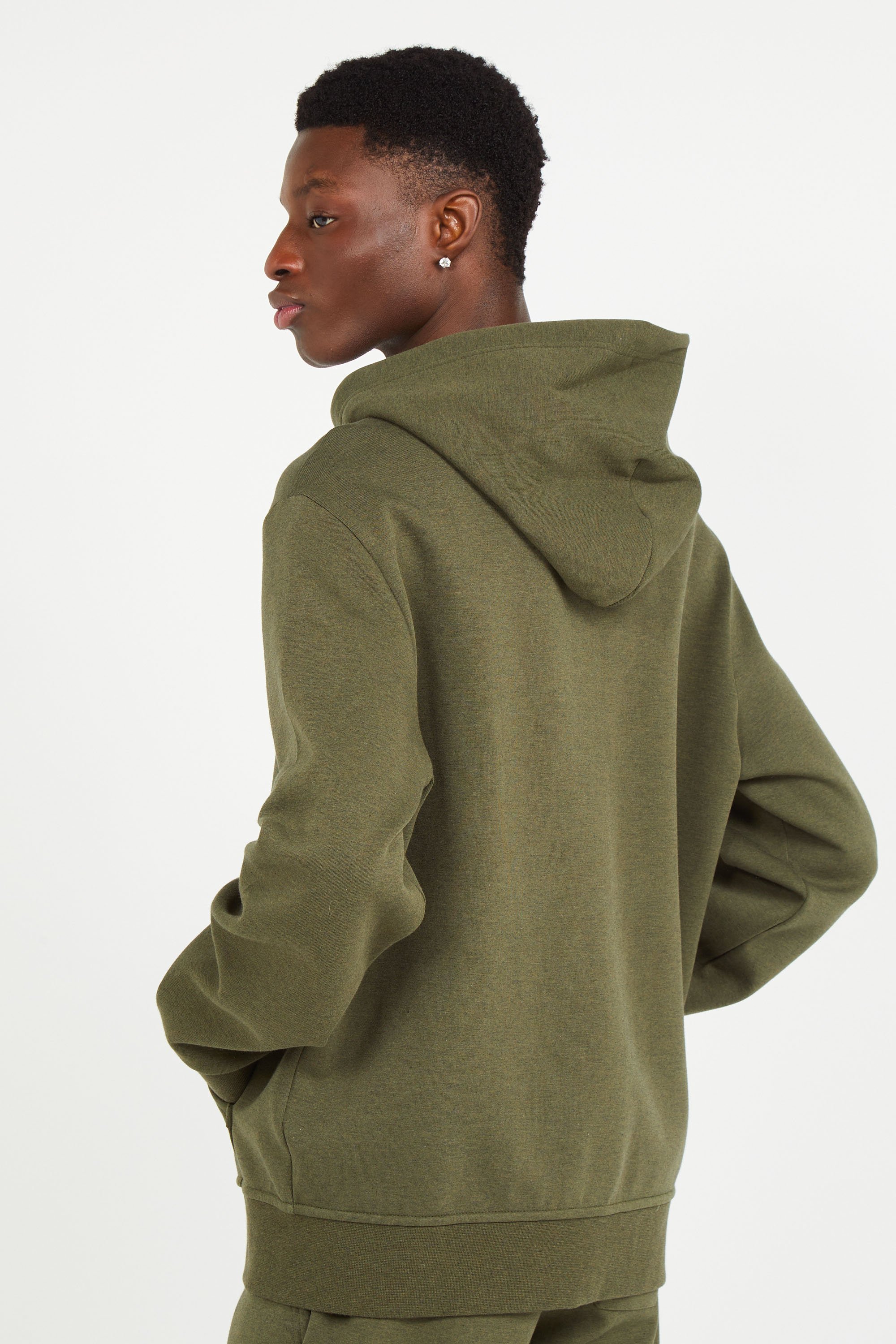 Zippered hoodie Green