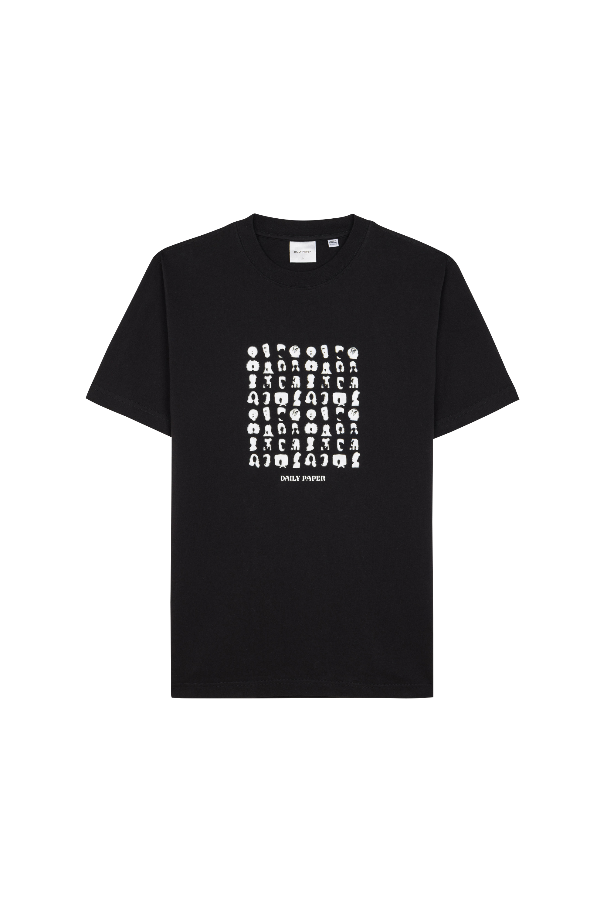 Regular-fit round-neck cotton T-shirt Black