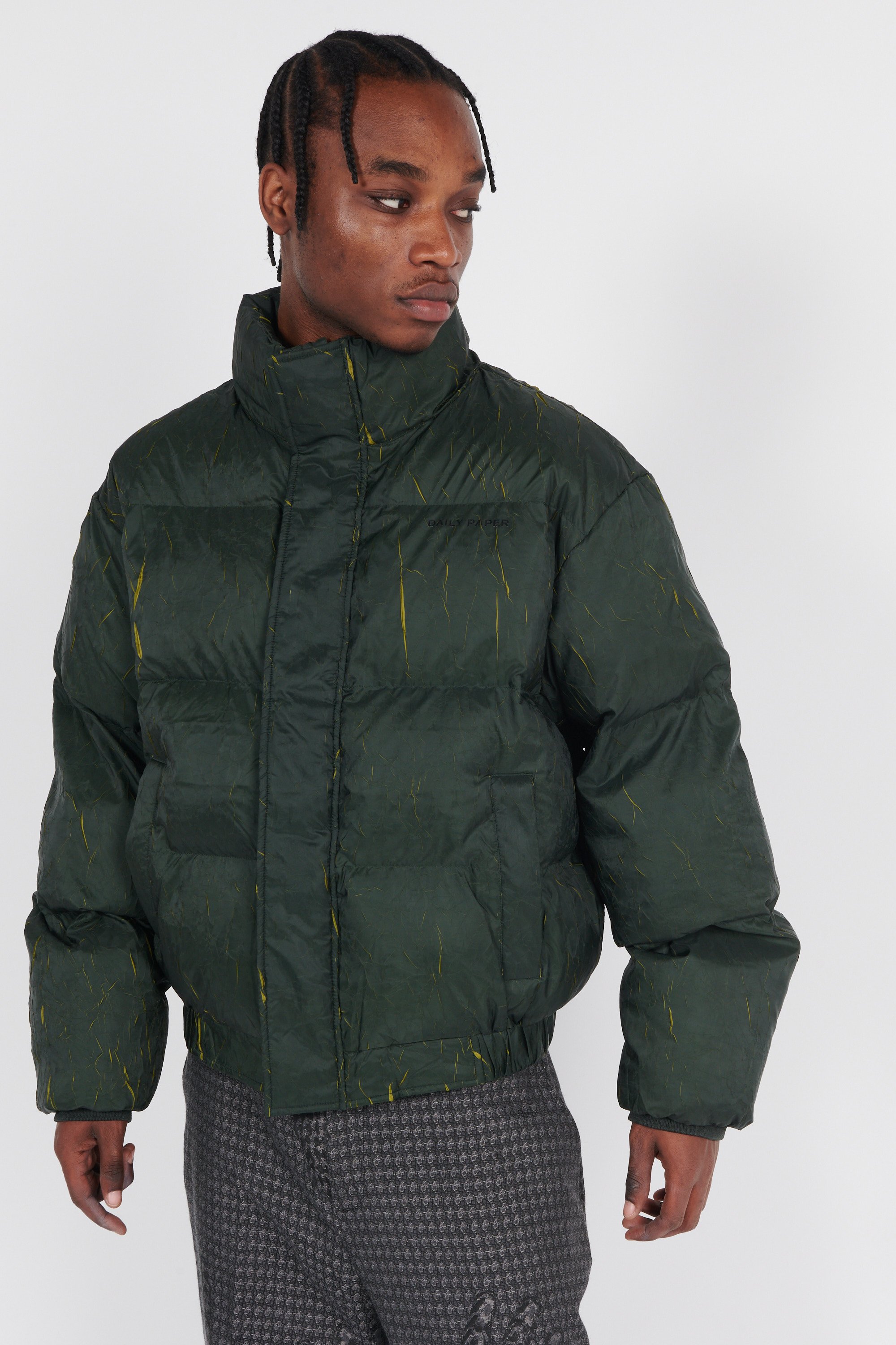Lightweight quilted padded jacket with high neck | Black by DAILY PAPER Lightweight quilted padded jacket with high neck Black