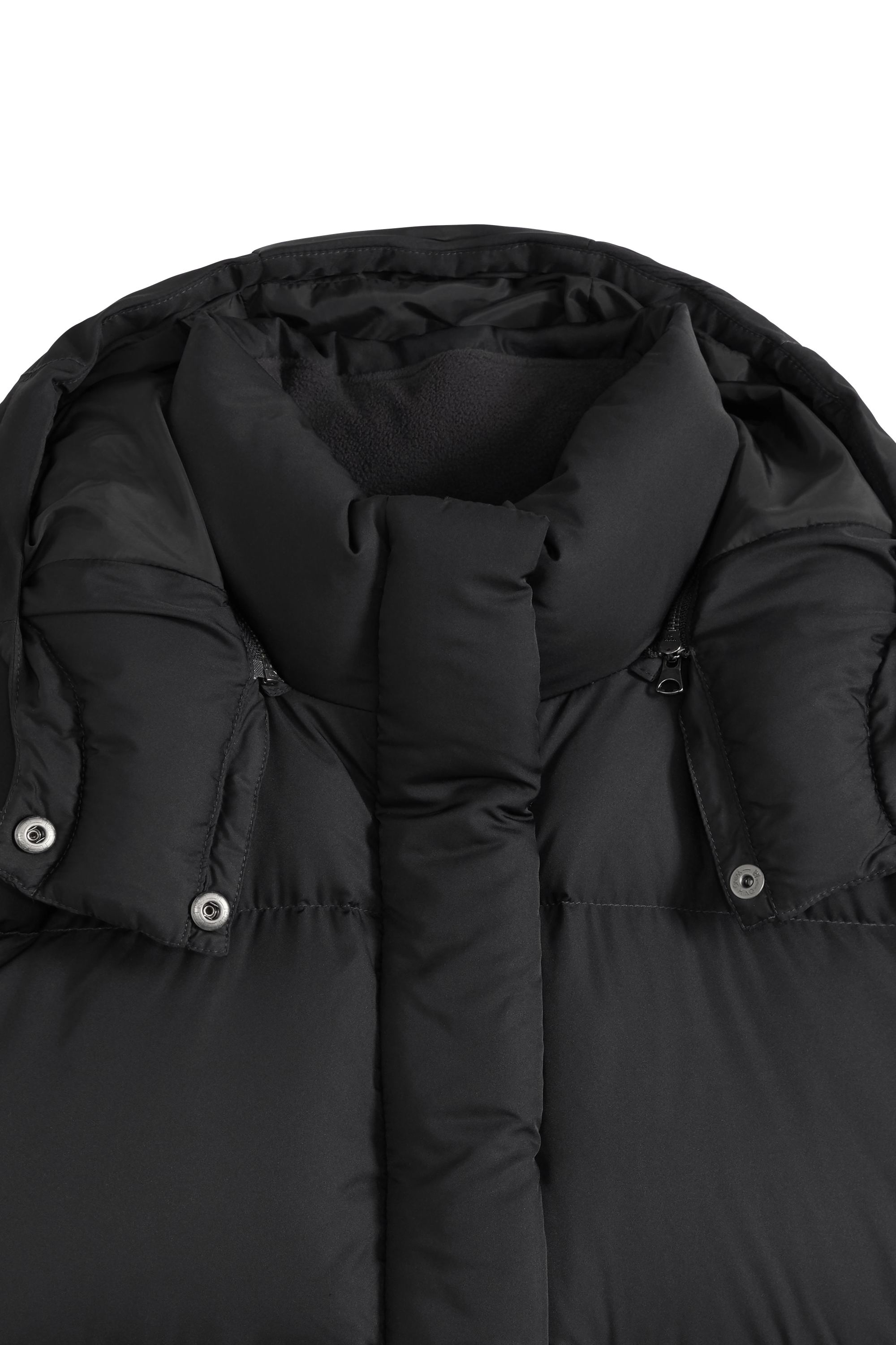 Zipped high-neck colorblock padded jacket with hood LEVI'S Black