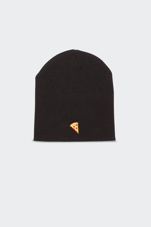 PIZZA SKATEBOARD Bonnet  Noir