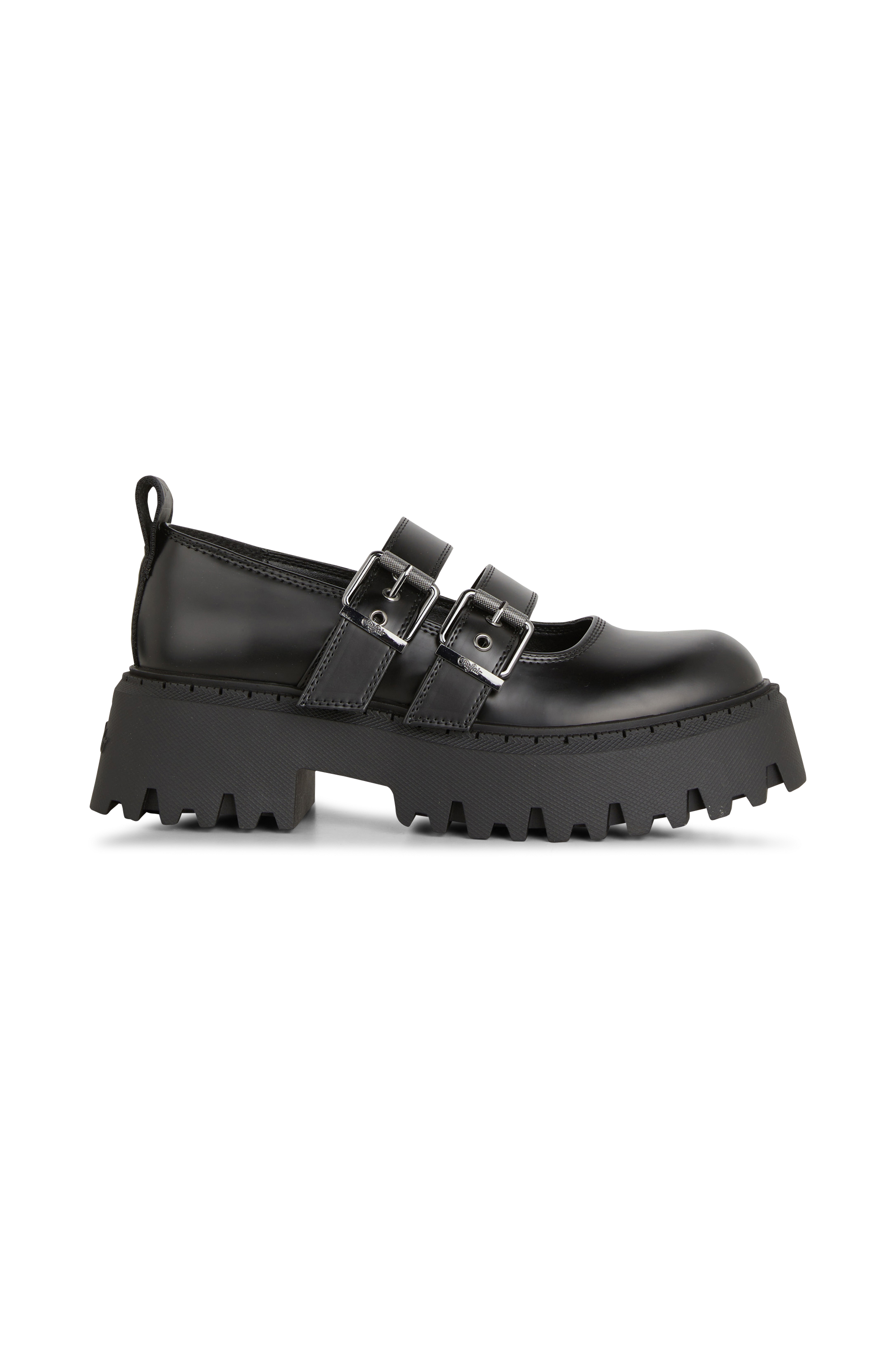 Leather deck shoes Black