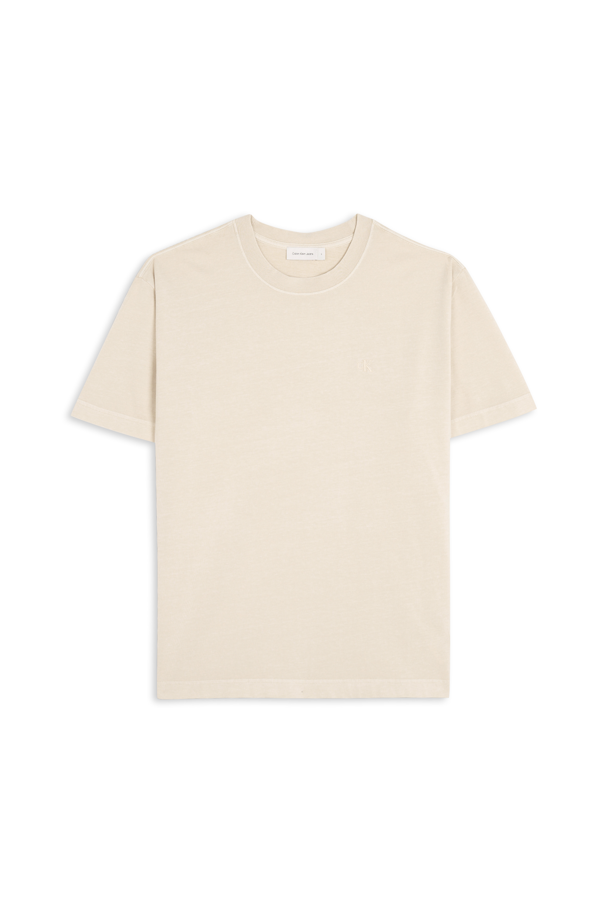 Regular-fit round-neck cotton T-shirt Grey
