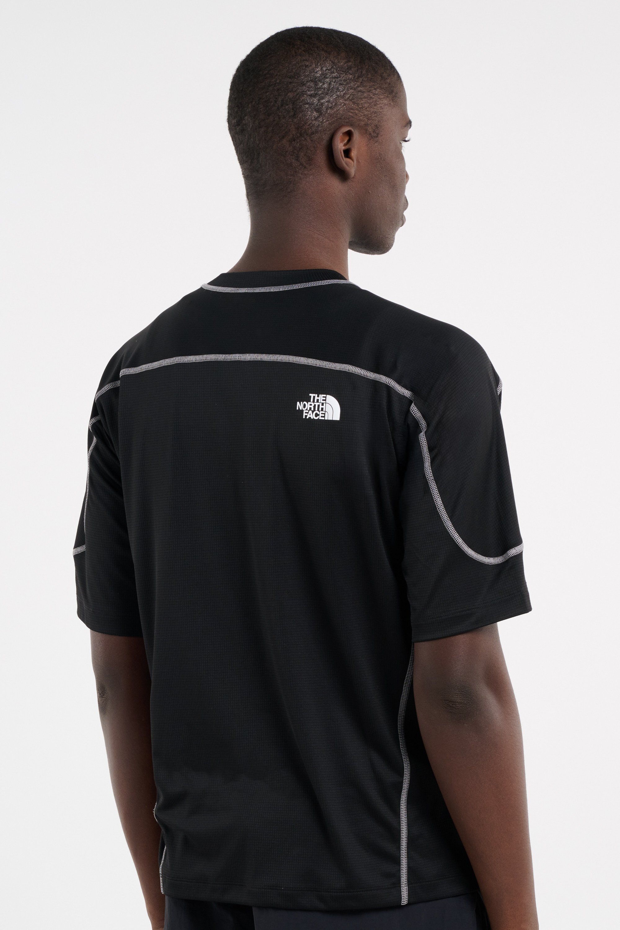 Regular-fit round-neck cotton T-shirt Black