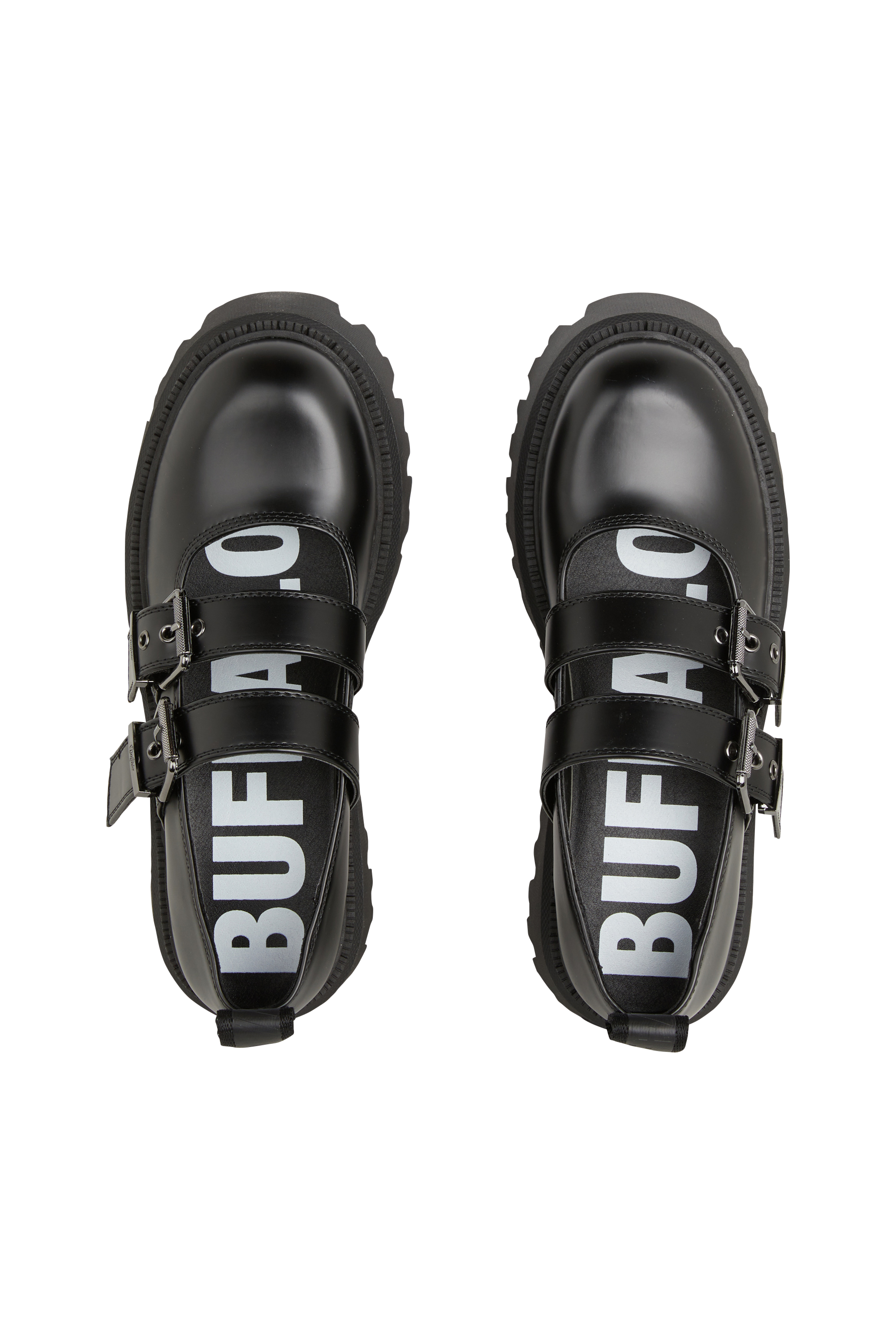 Leather deck shoes Black