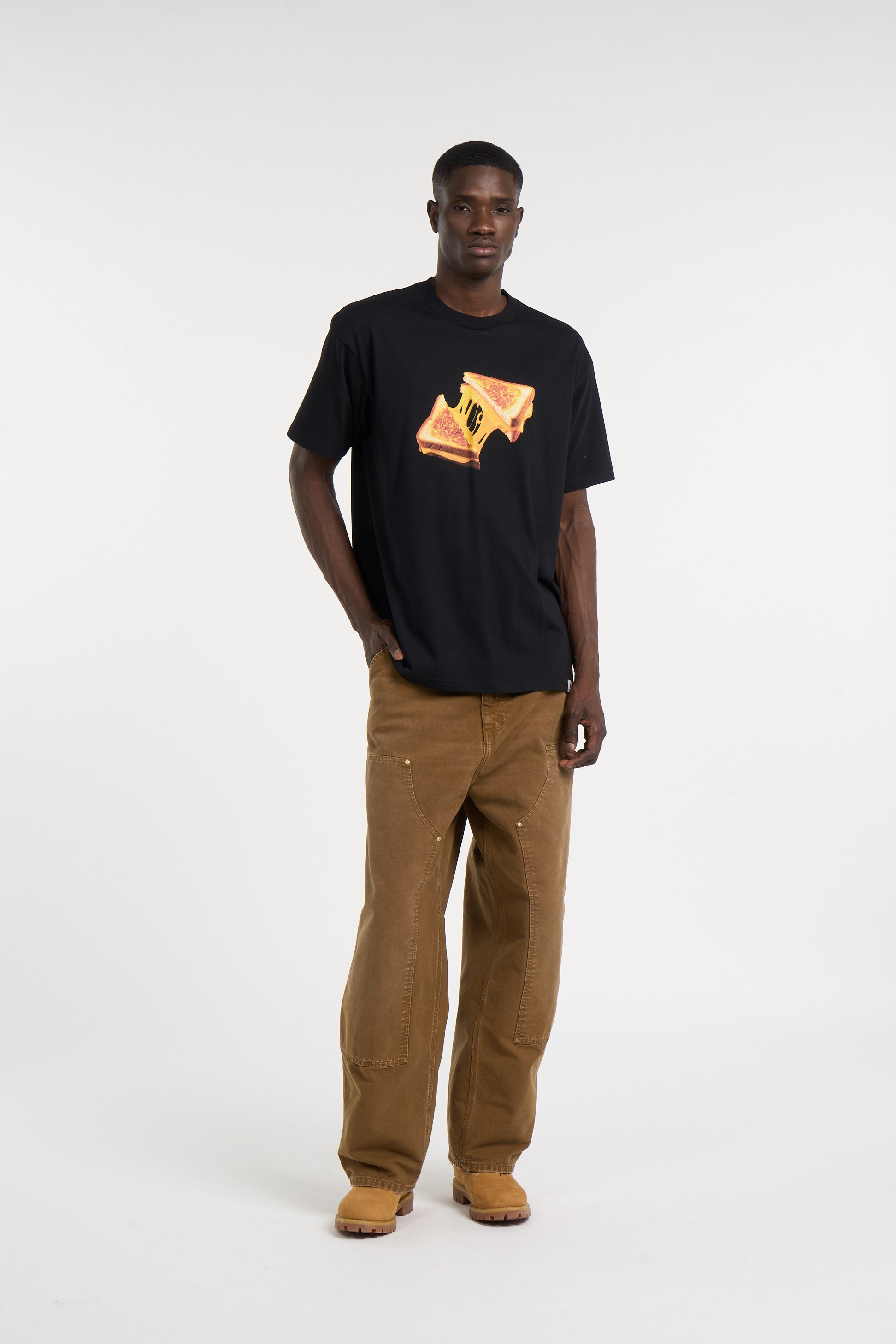 Regular-fit round-neck cotton T-shirt | Black CARHARTT WIP Men