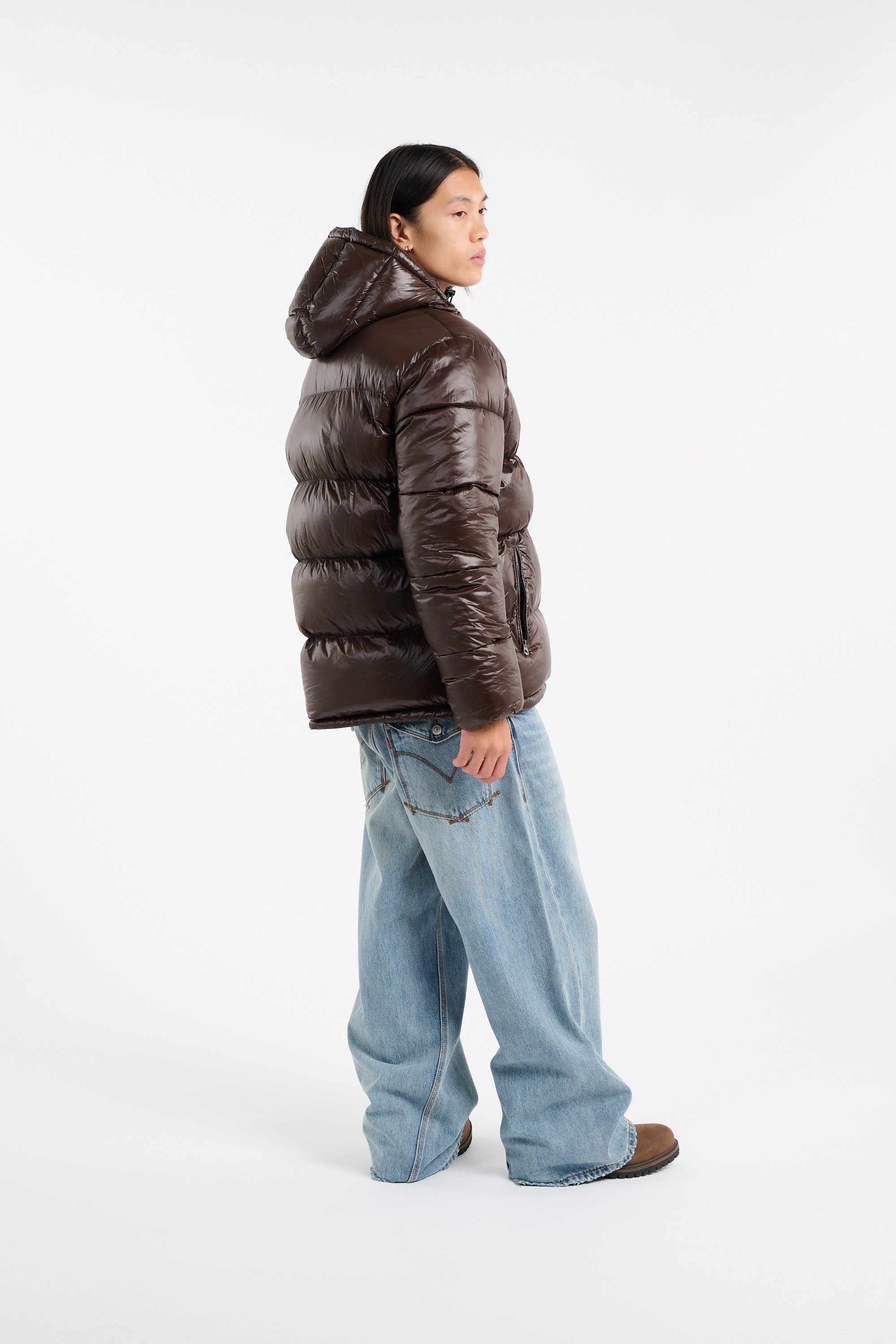 puffer coat | Brown SCHOTT Men