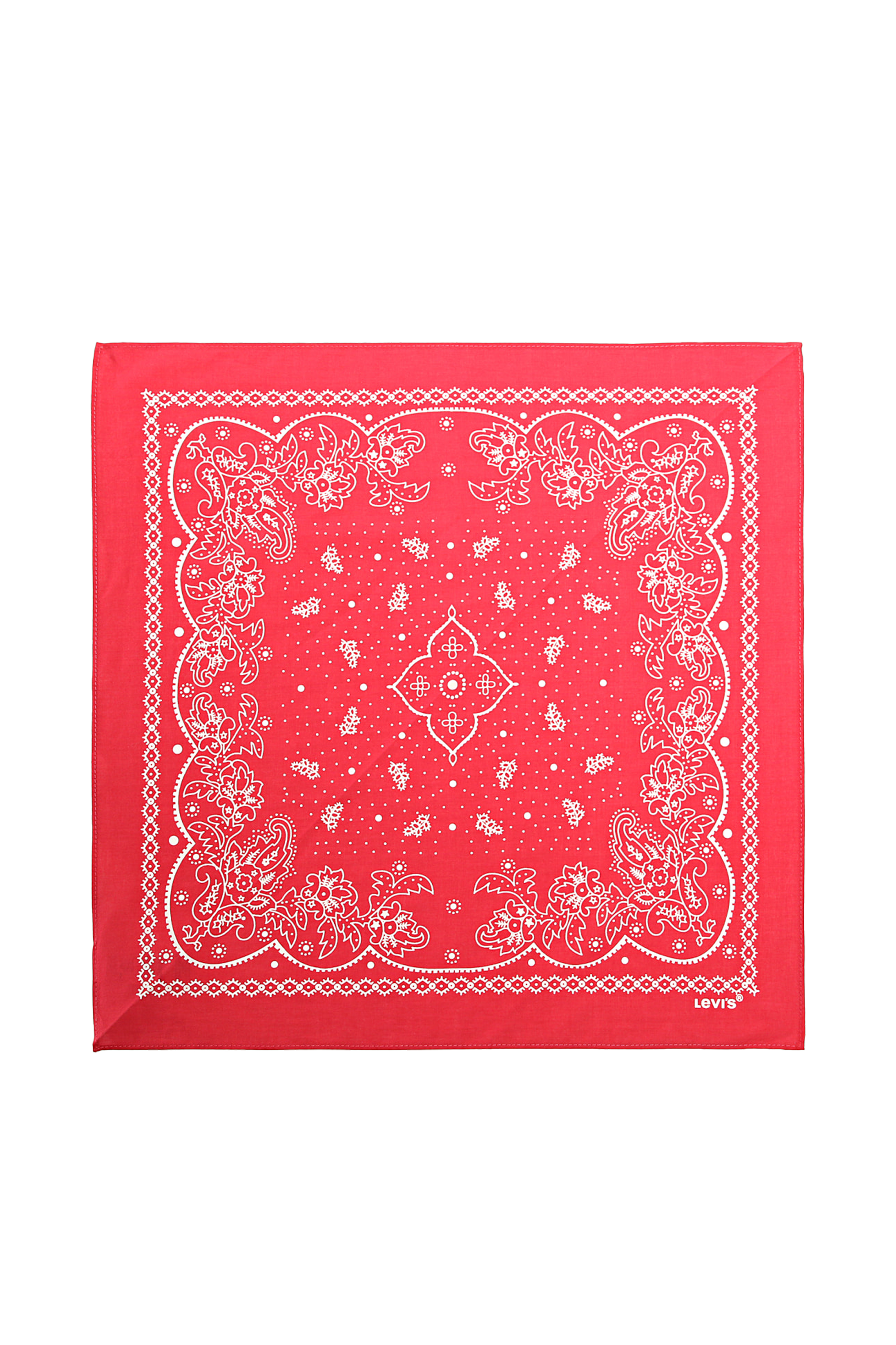 Printed cotton bandana Red
