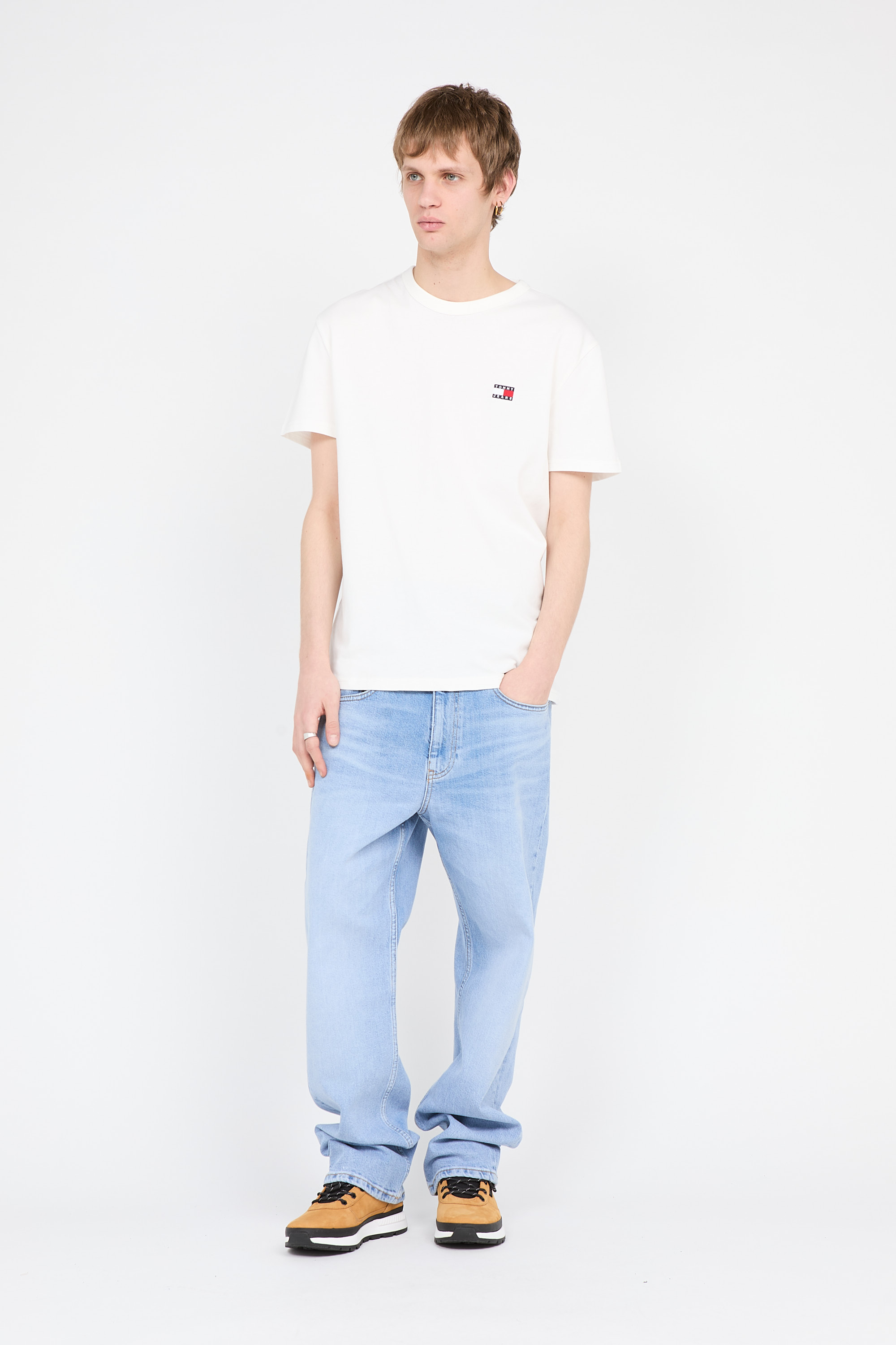 Regular-fit round-neck cotton T-shirt White