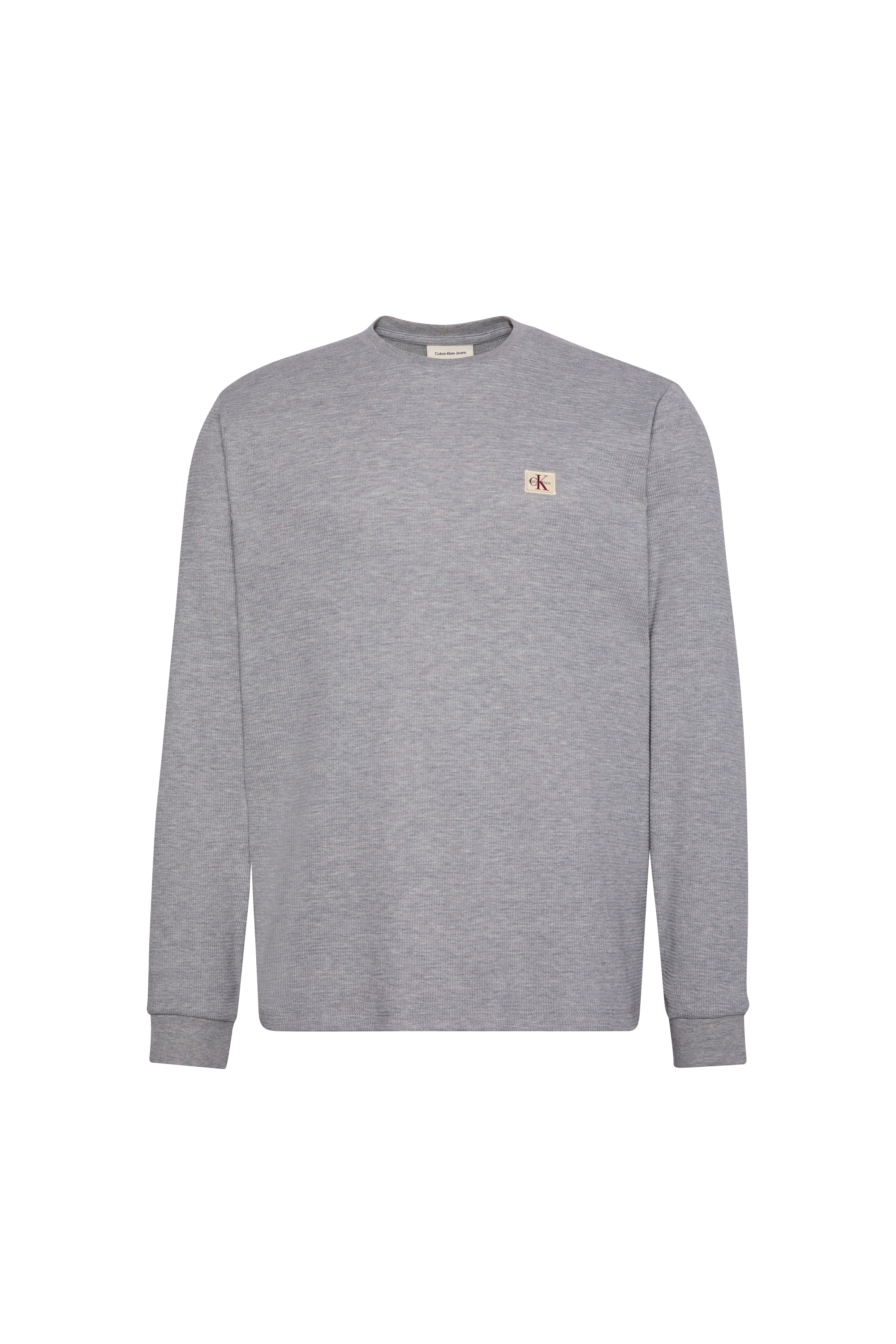 Pull LS WAFFLE BADGE CREW Gris