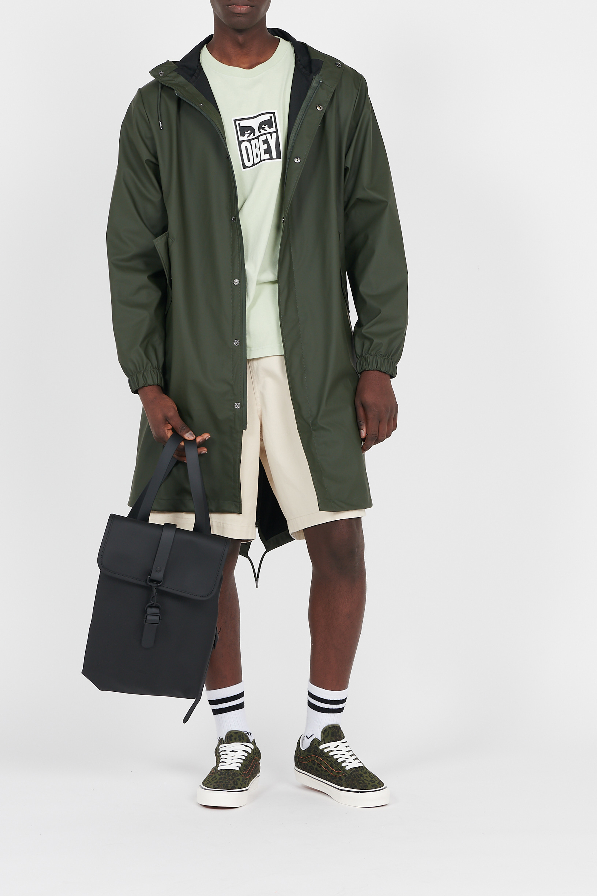 Imperméable à capuche | Vert RAINS Homme